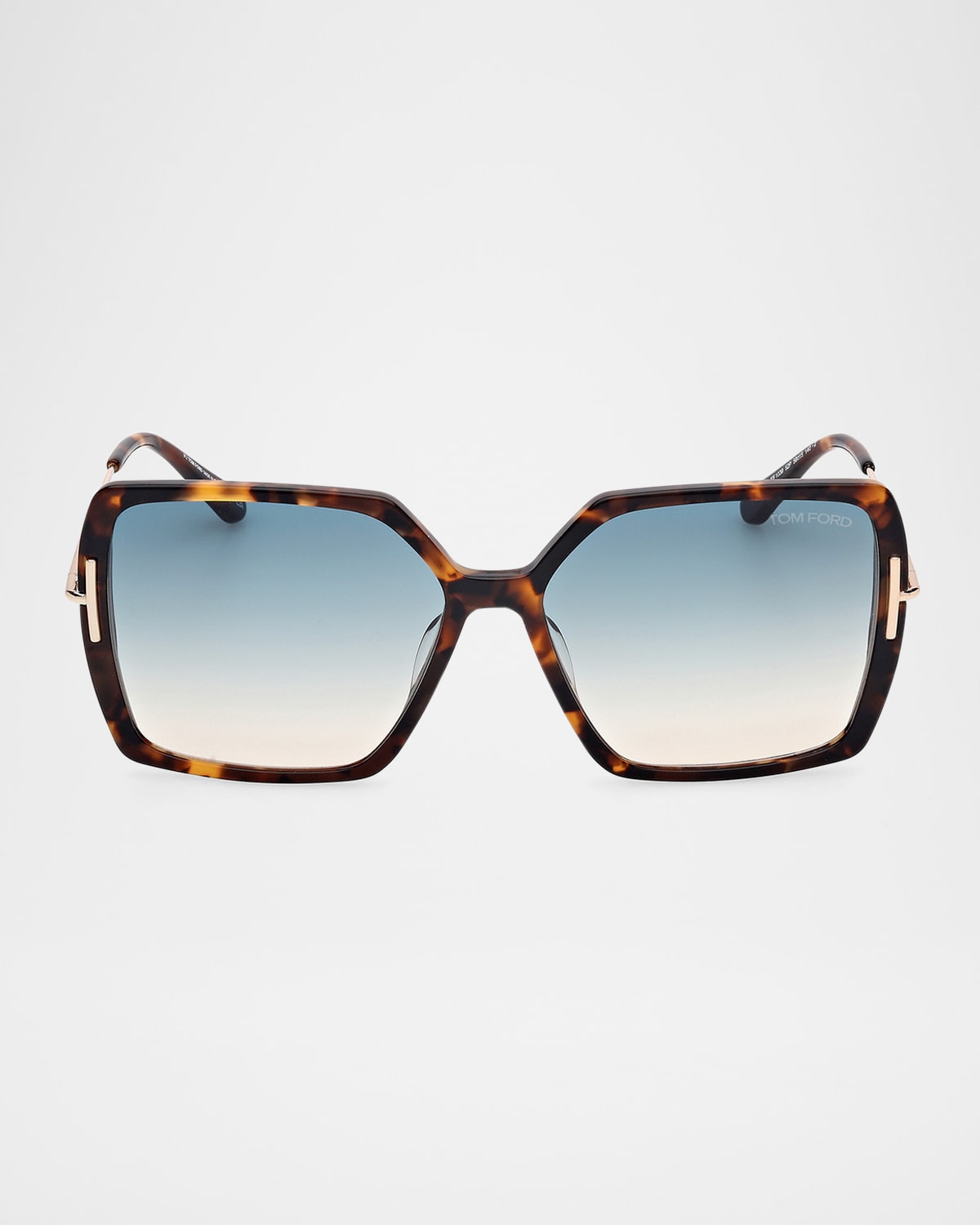 Tom Ford Eyewear Square Frame Sunglasses In Shiny Vintage Havana