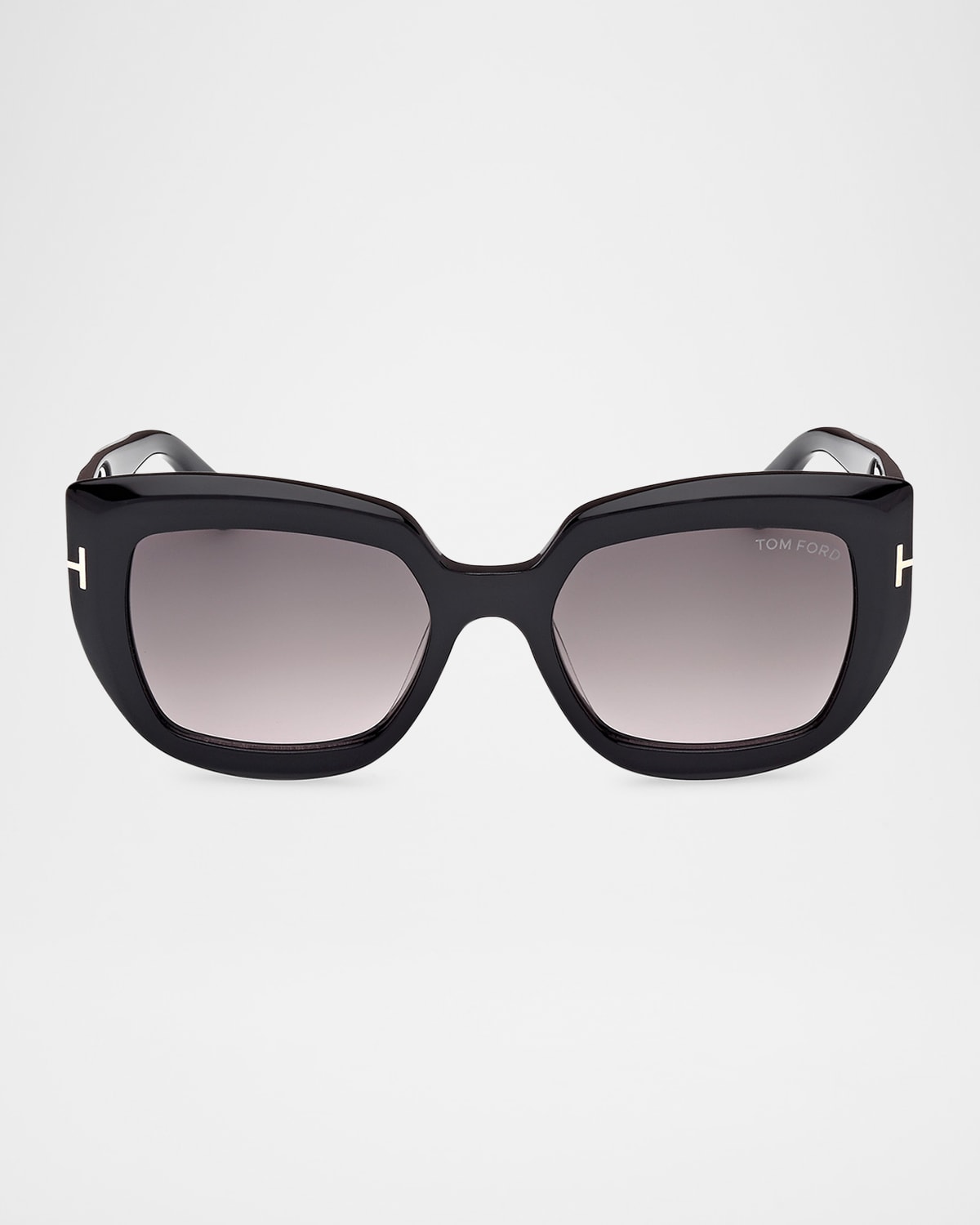 Tom Ford Saltzman Acetate Butterfly Sunglasses In Shiny Black