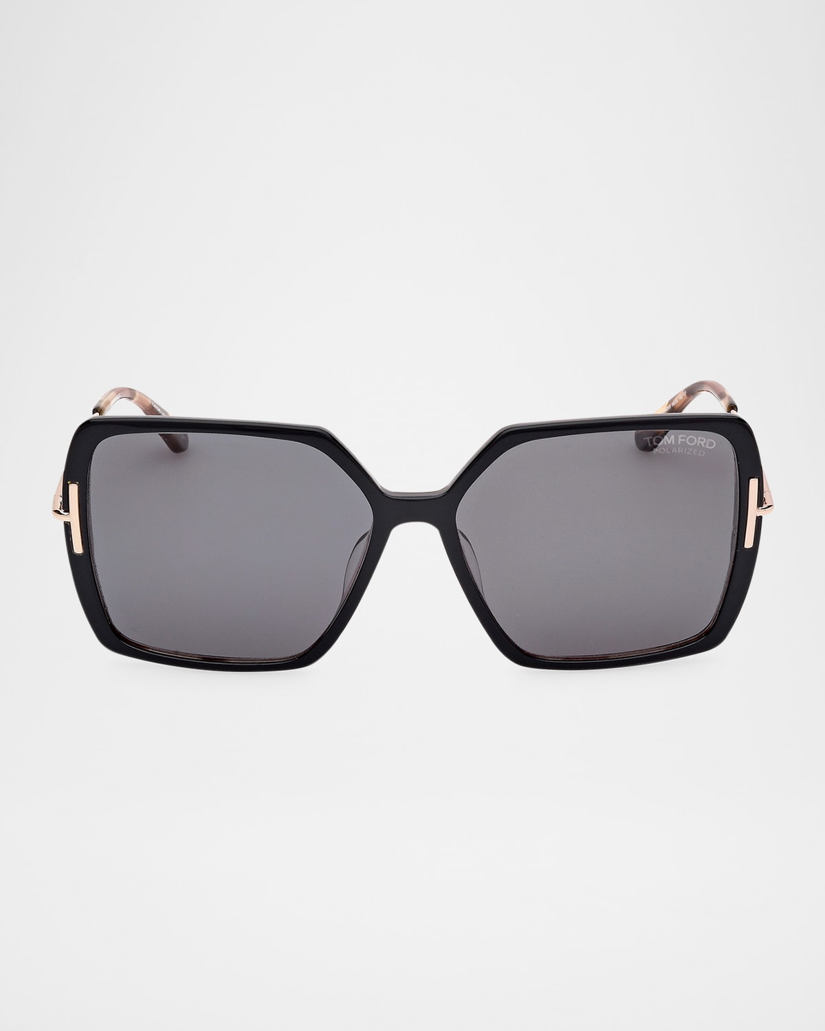 Tom Ford Joanna Acetate Butterfly Sunglasses In Black Pink Havana Polar