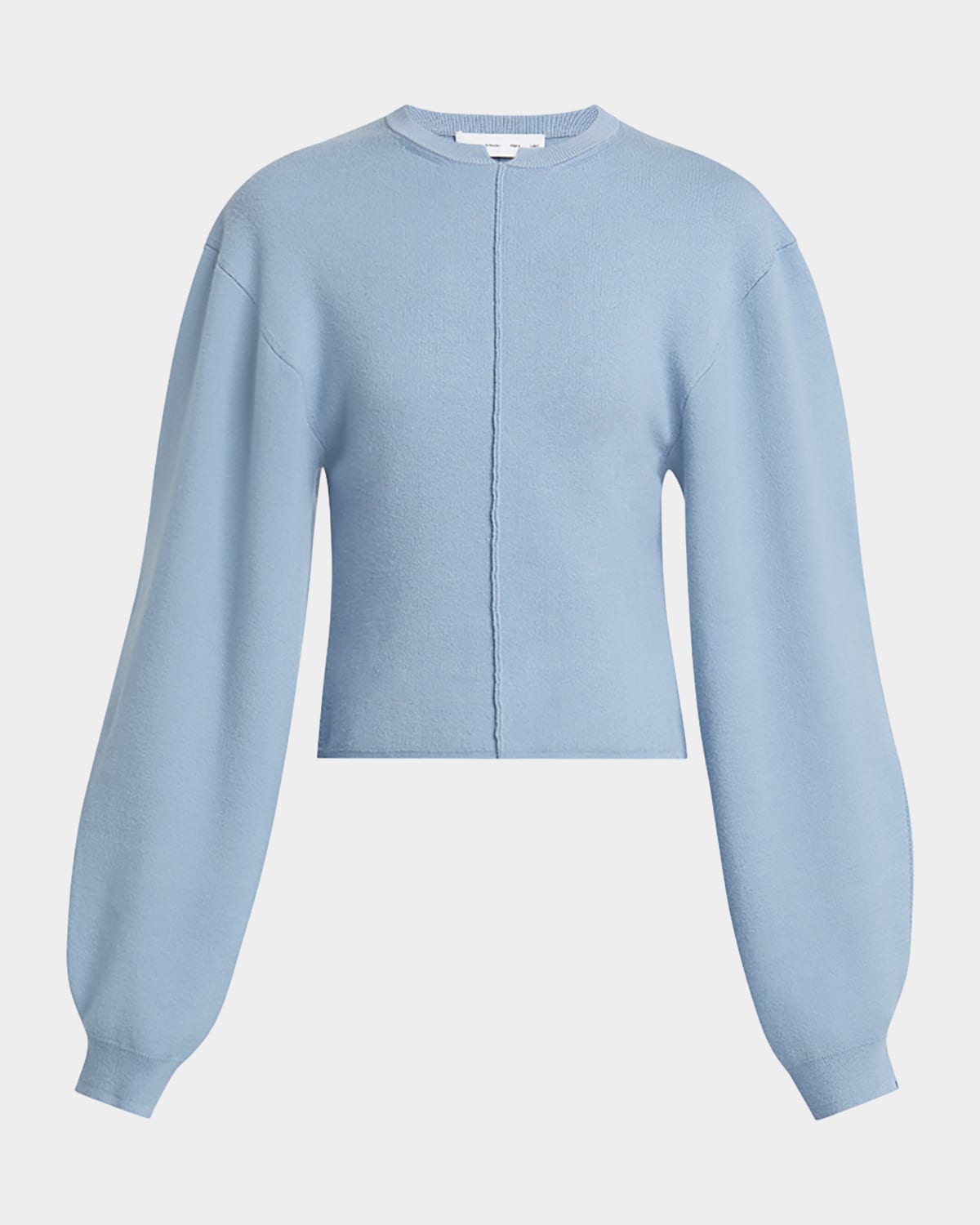 Shop Proenza Schouler White Label Carolina Crewneck Souffle Knit Sweater In Lark Blue