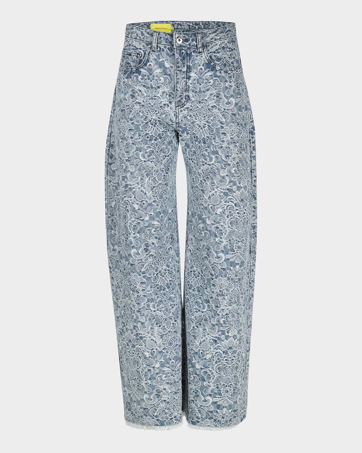 Marques'Almeida Brocade Denim Boyfriend Trousers