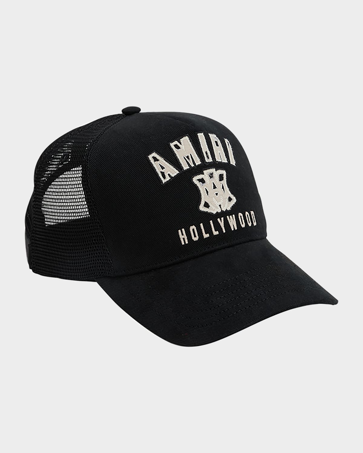 Amiri Structured Black Cap With Embroidered Lettering In Black