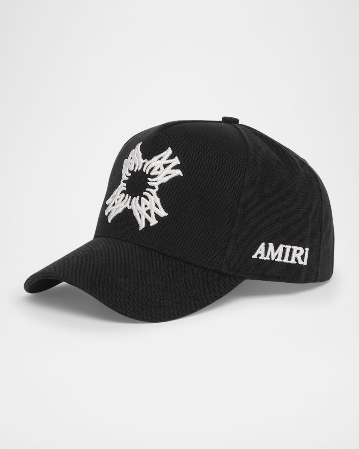 Amiri Ma Quad Logo-embroidered Canvas Cap In Black