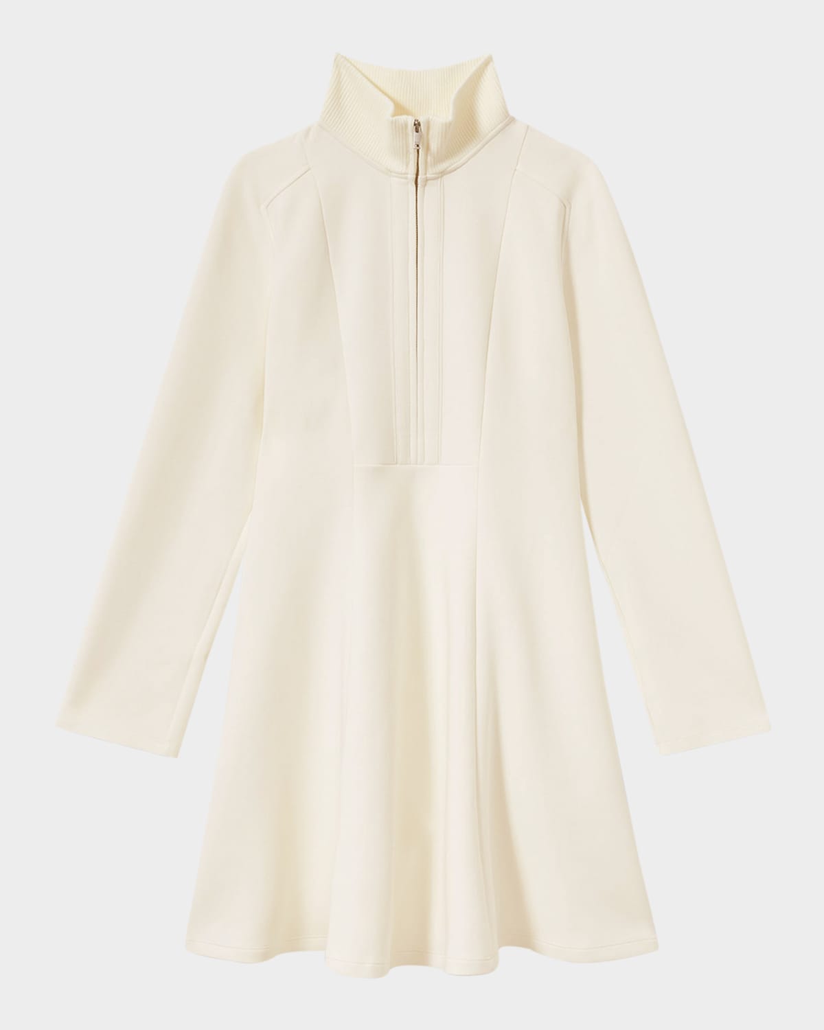 Krysta Turtleneck Interlock Jersey Mini Dress
