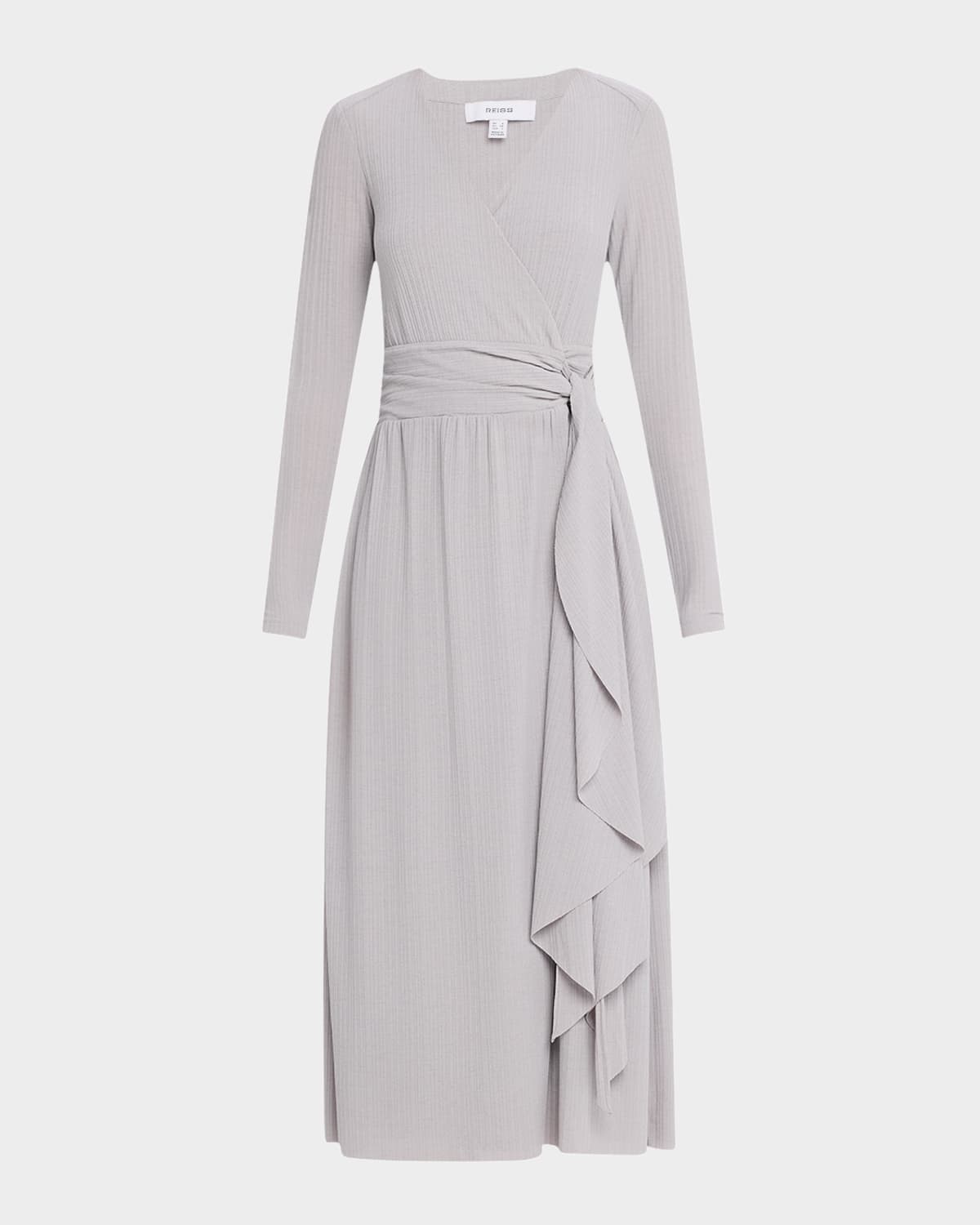 Madeline Ribbed Jersey Midi Wrap Dress