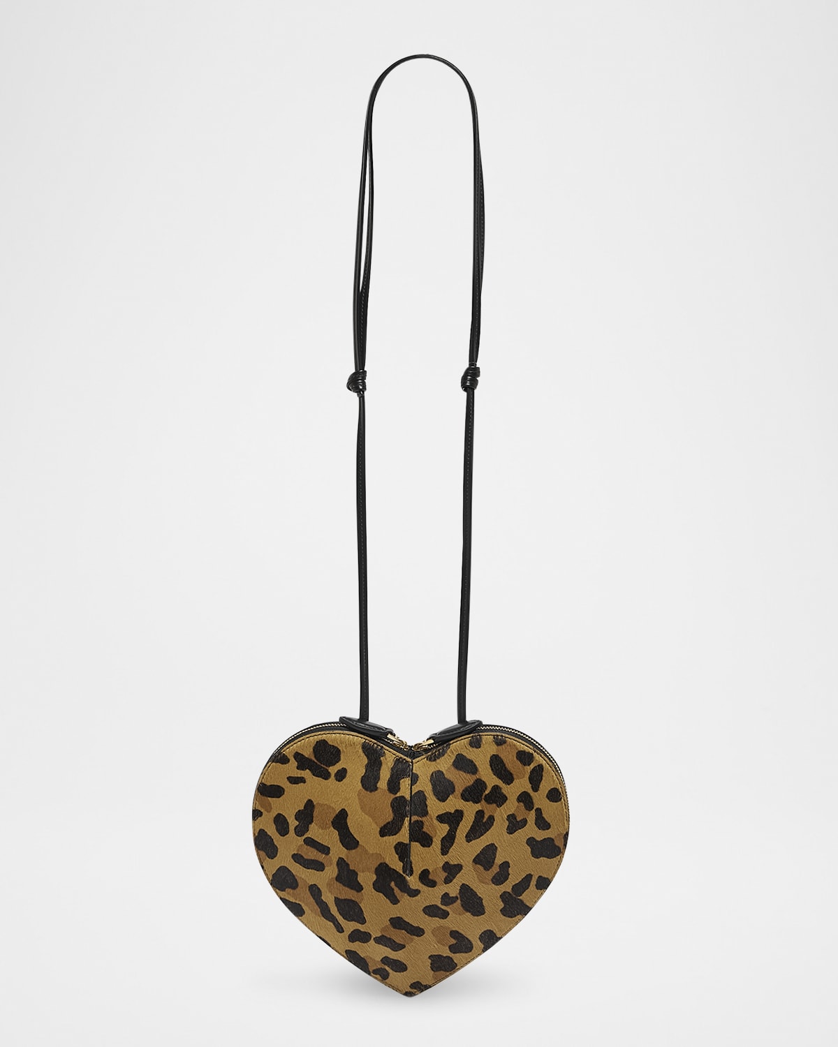 Alaïa Le Coeur Leopard-print Leather-trimmed Calf Hair Shoulder Bag In 157 Brun Sepia