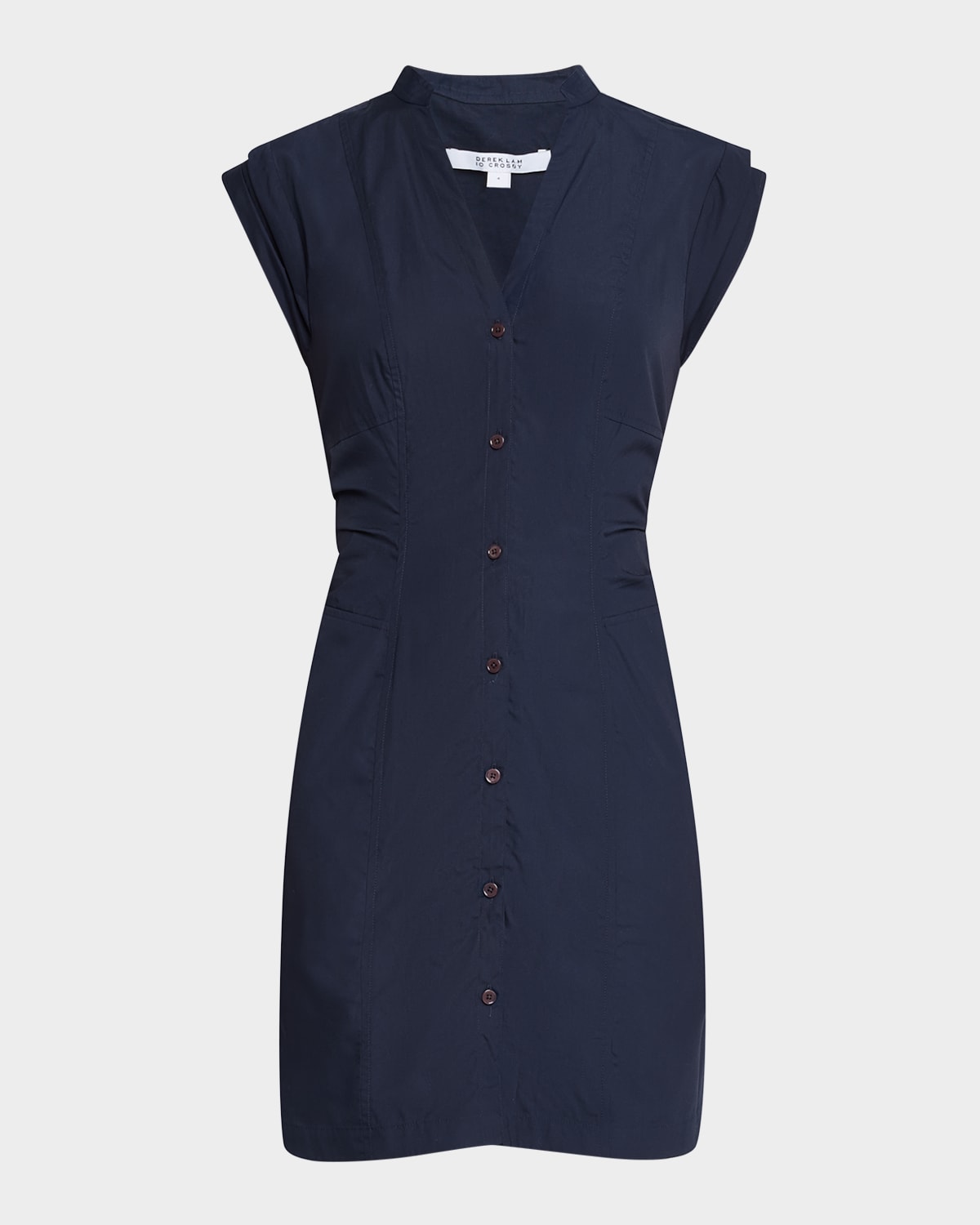 Derek Lam 10 Crosby Elyse Button-front Mini Dress In Night Sky