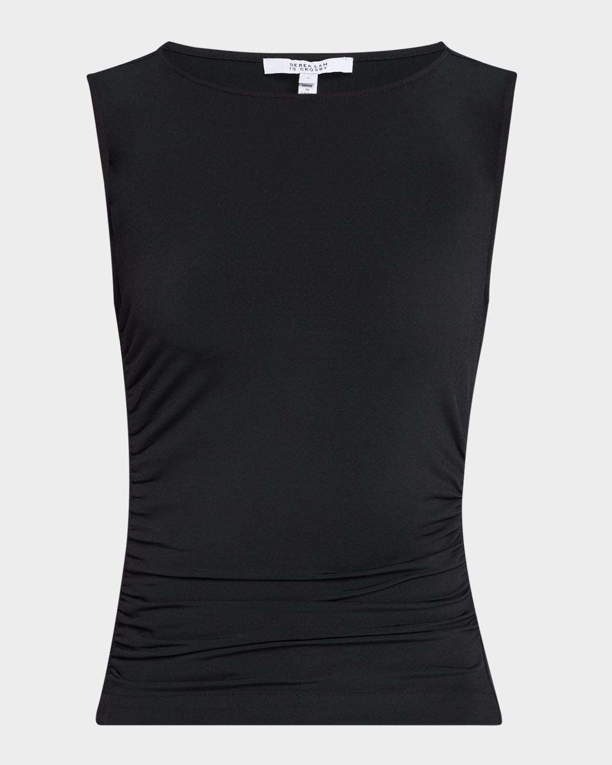 Derek Lam 10 Crosby Sophia Sleeveless Matte Jersey Tee In Black