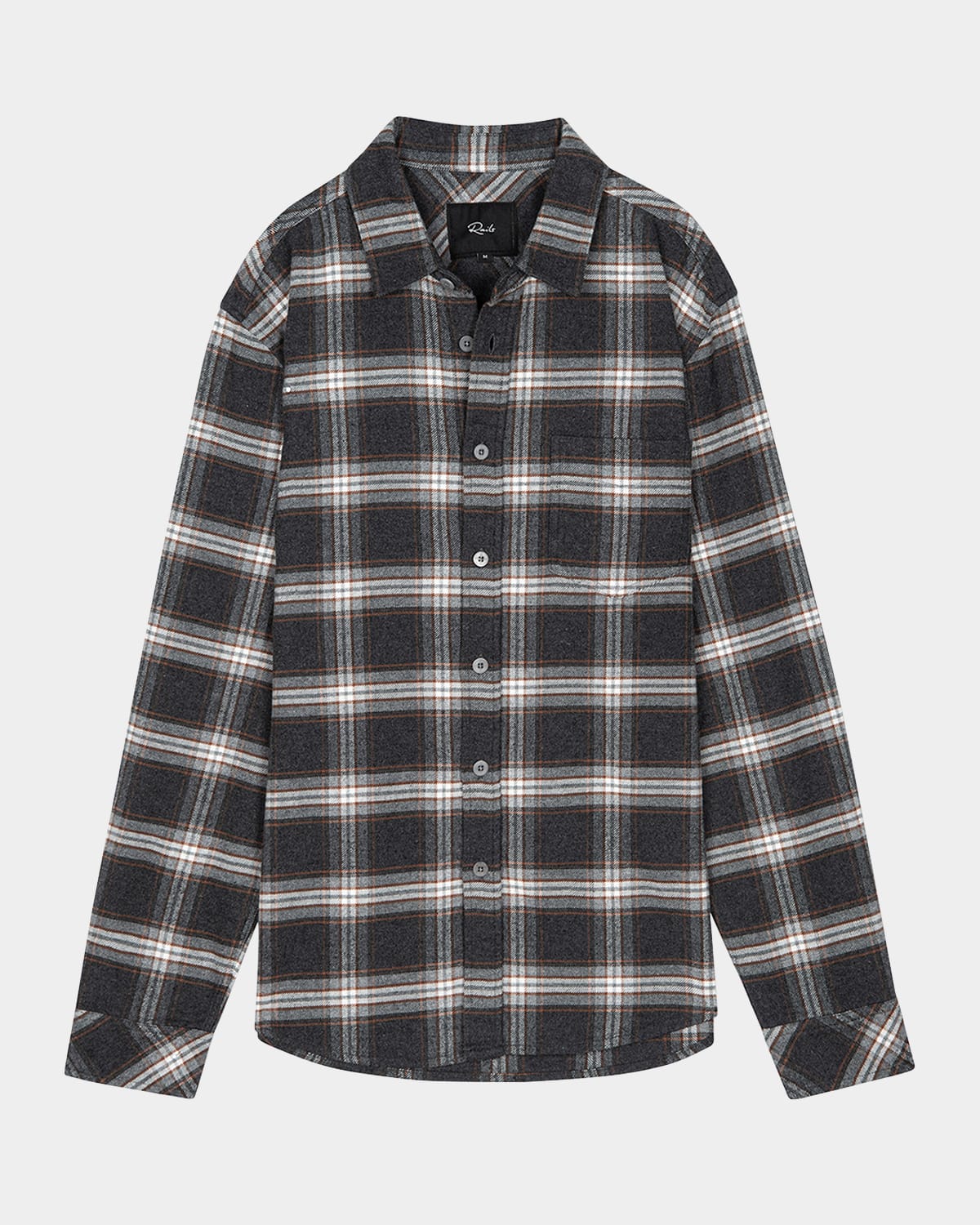 Rails Forrest Shirt In Charcoal Tumeric In Charcoal Tumeric