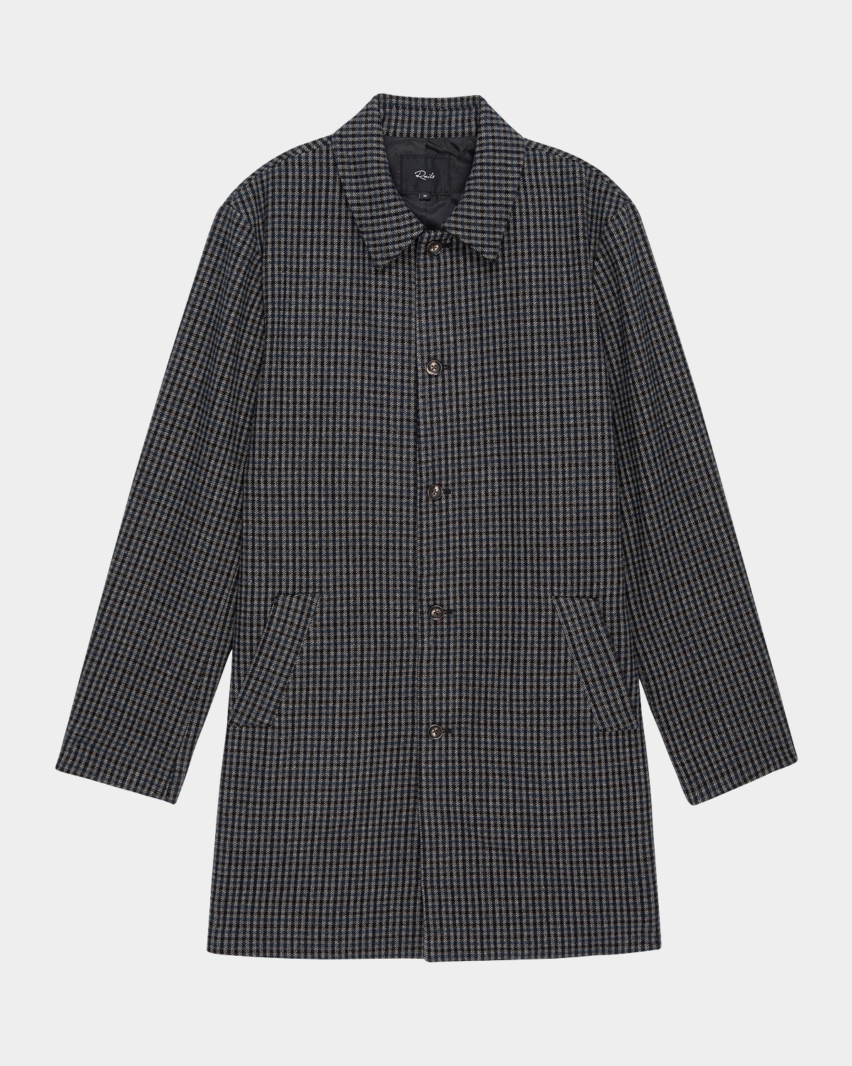 Men's Hockney Check Overcoat