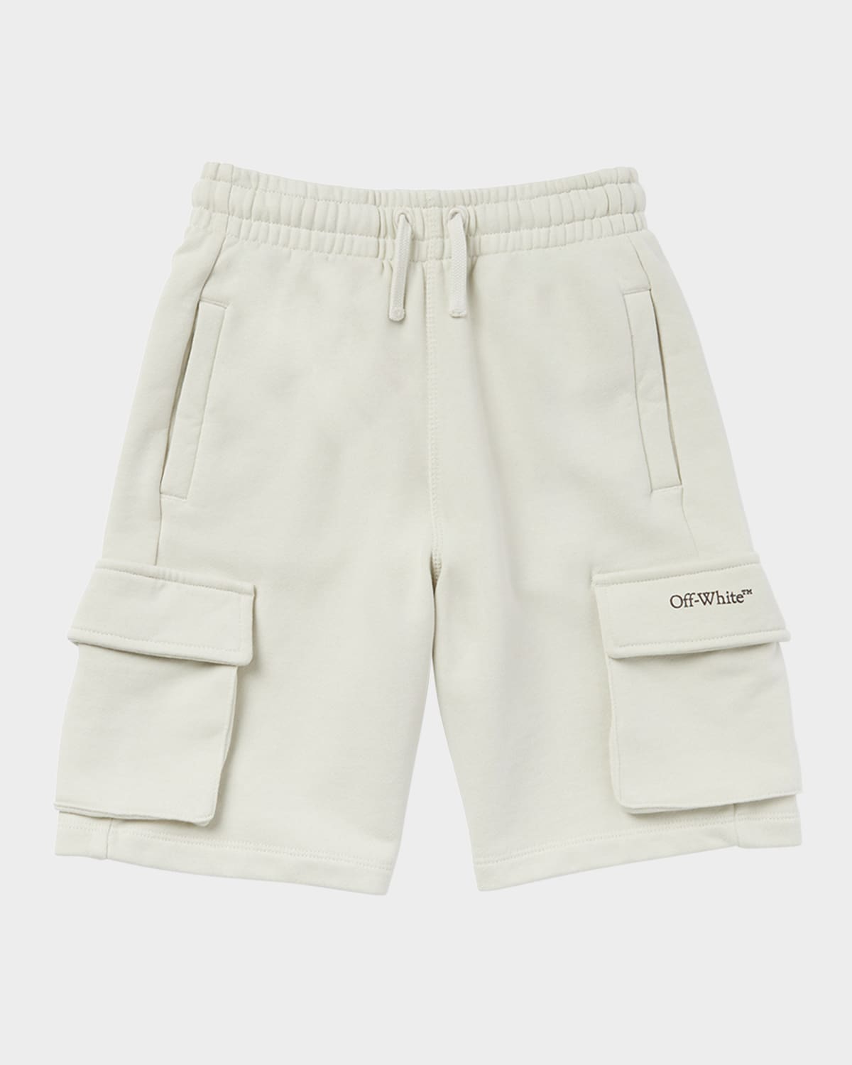 Off-white Diagonal Bookish Sweat Shorts In Light Grey Bla