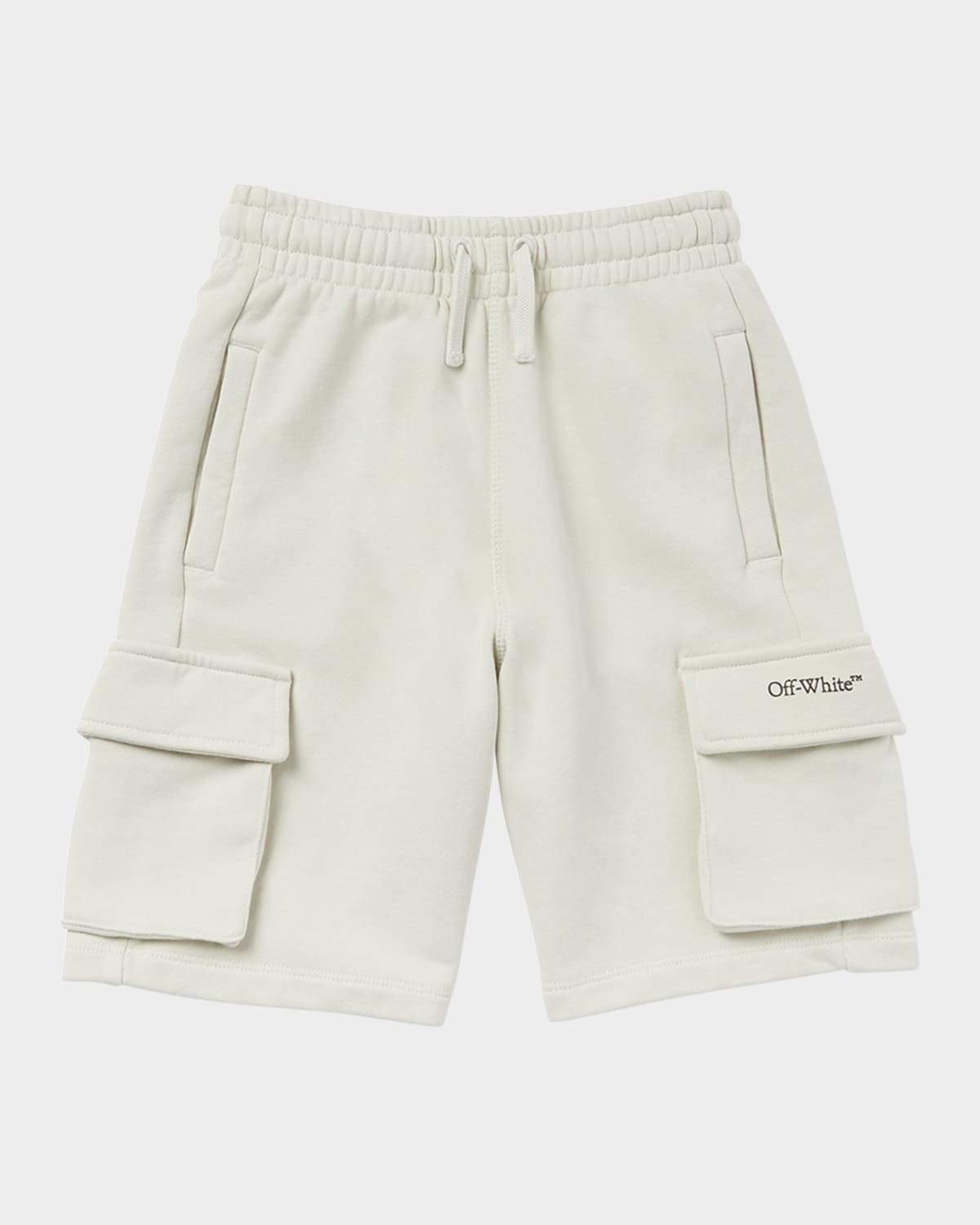 Off-white Diagonal Bookish Sweat Shorts In Light Grey Bla