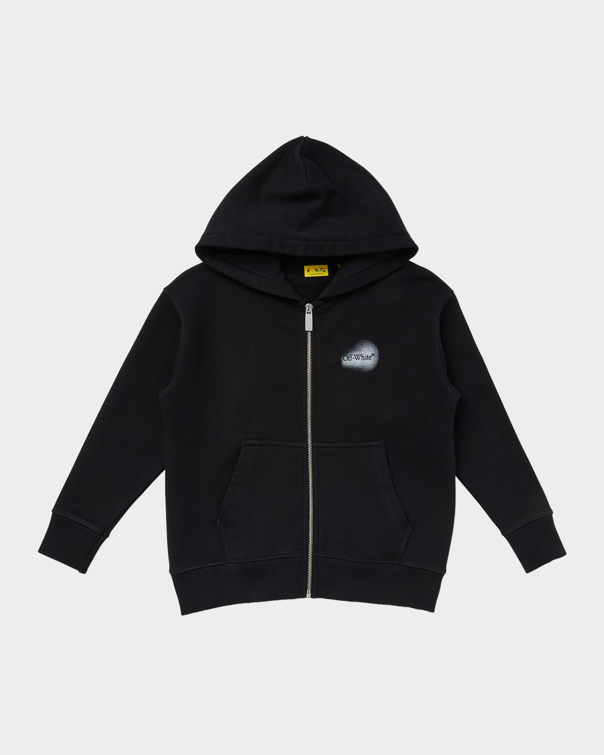 Off-white Black Sweatshirt With Arrow Spray Print In Black White