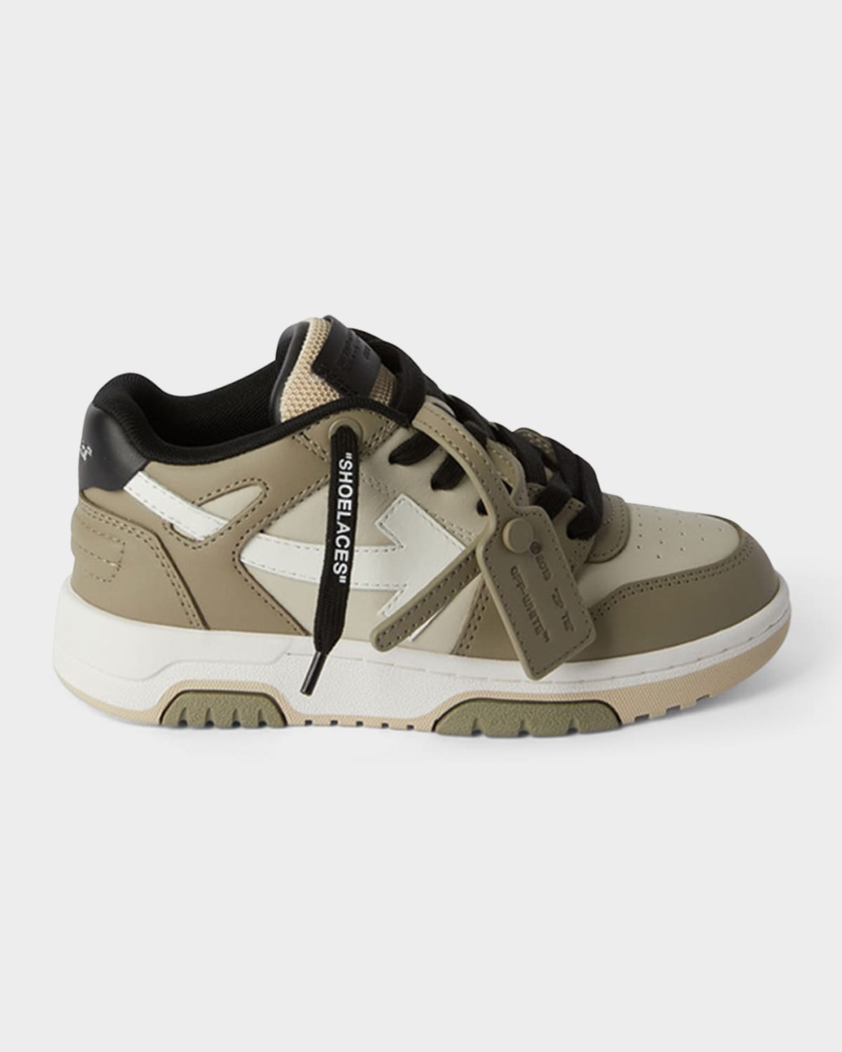 Off-white Out Of Office Low-top Sneakers In Green Light Brown