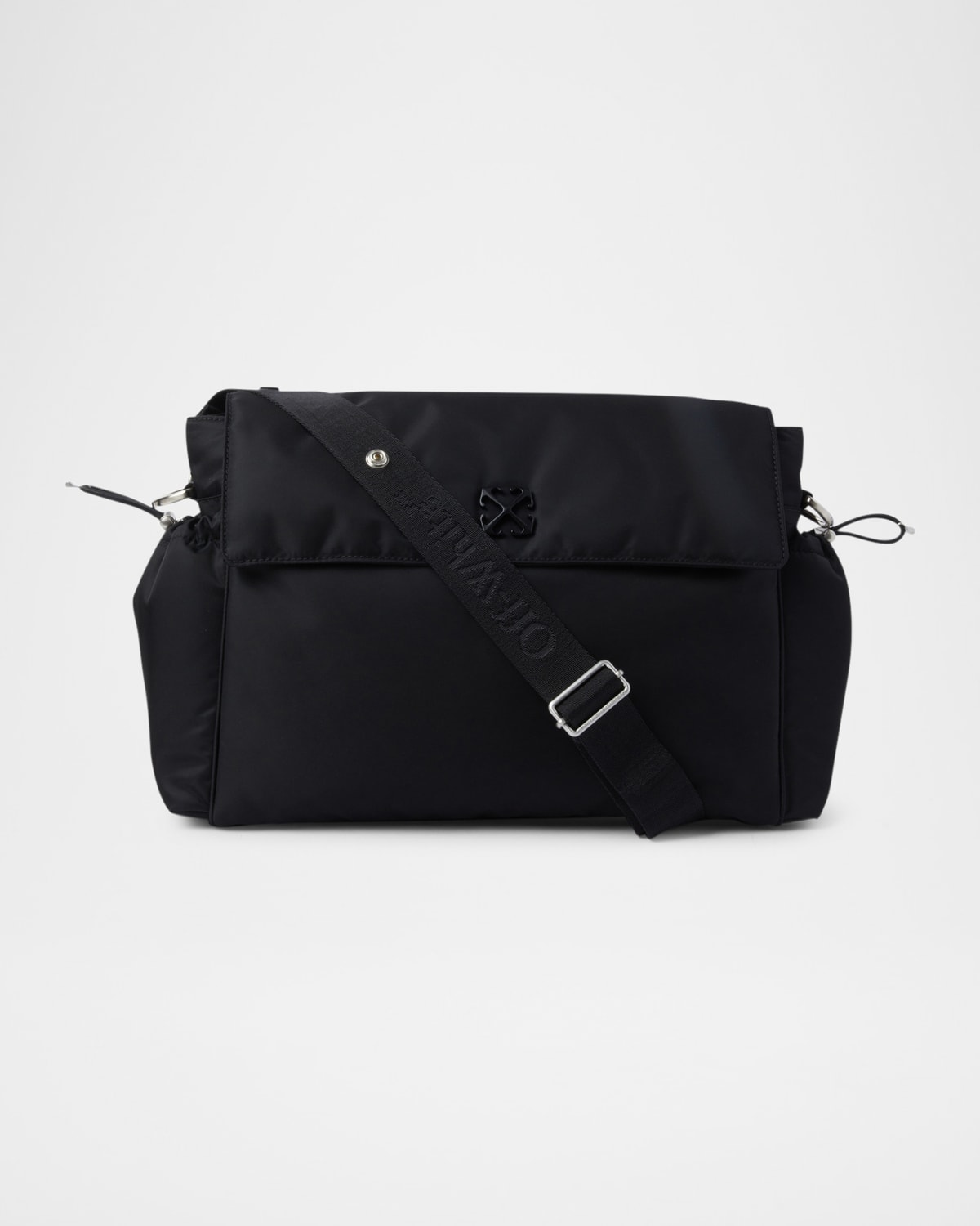 Off-white Jitney Arrow Soft Diaper Bag In Black - Bla