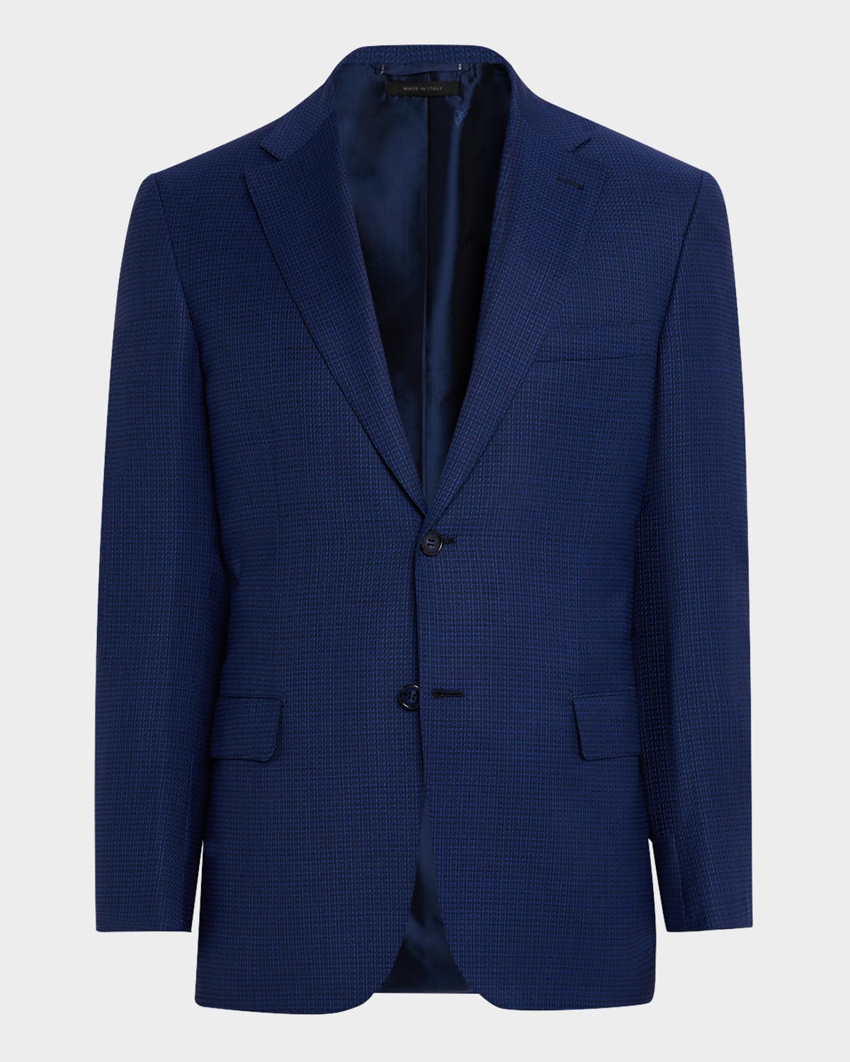 Brioni Men's Tonal Check Sport Coat In Royal