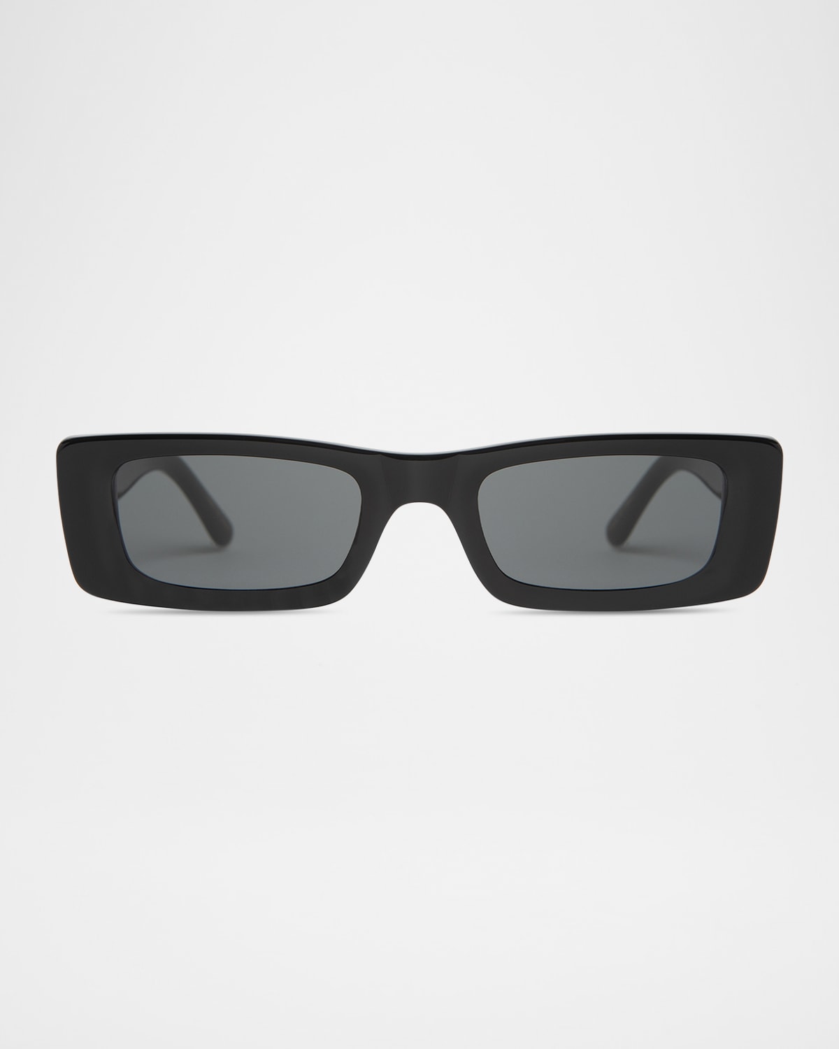 Flynn Glossy Acetate Rectangle Sunglasses