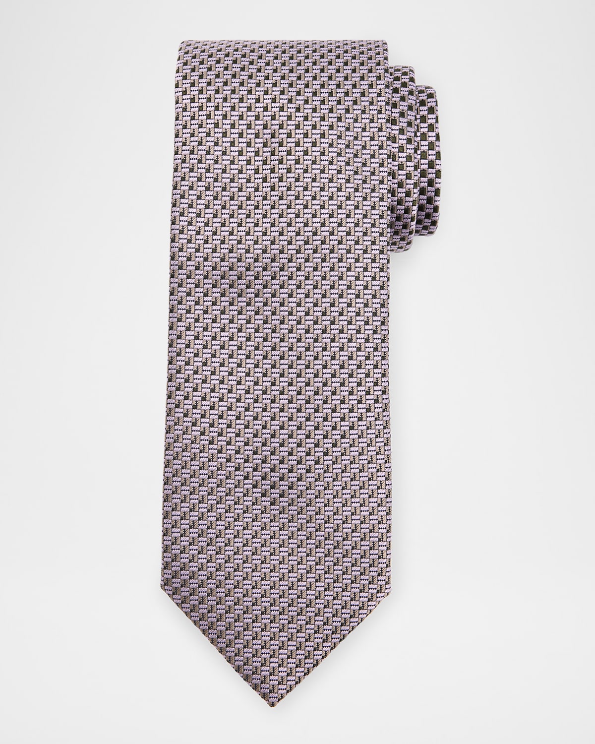 Men's Staggered Box Silk Tie