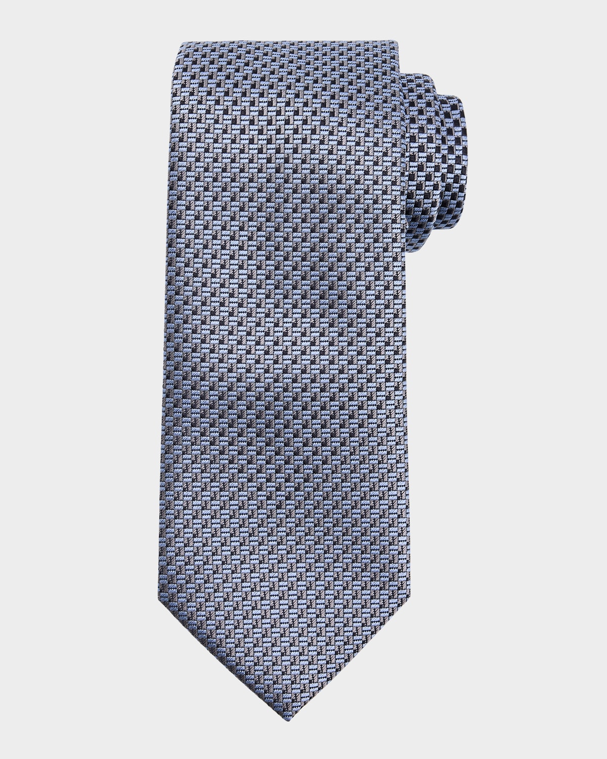 Men's Staggered Box Silk Tie