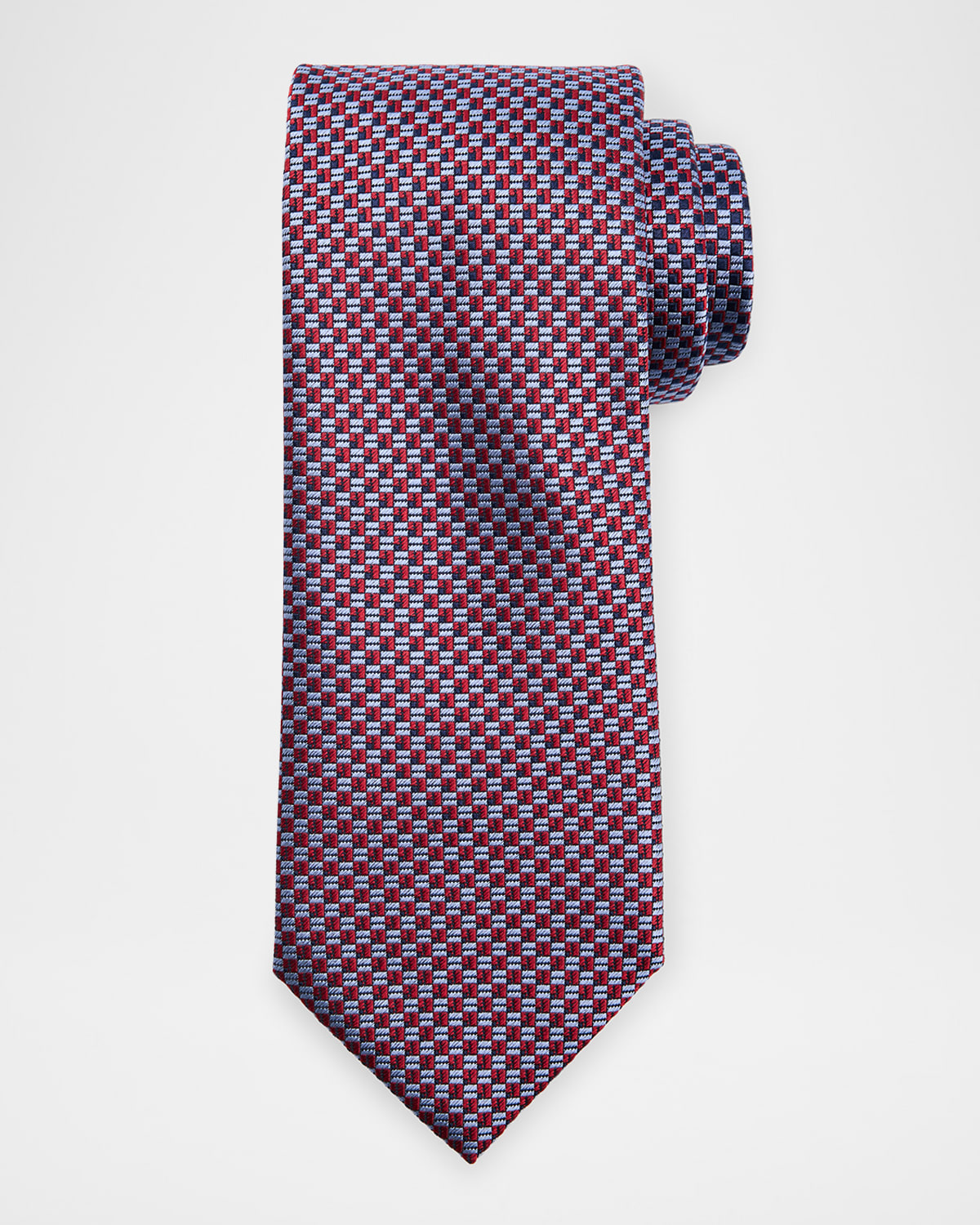 Men's Staggered Box Silk Tie