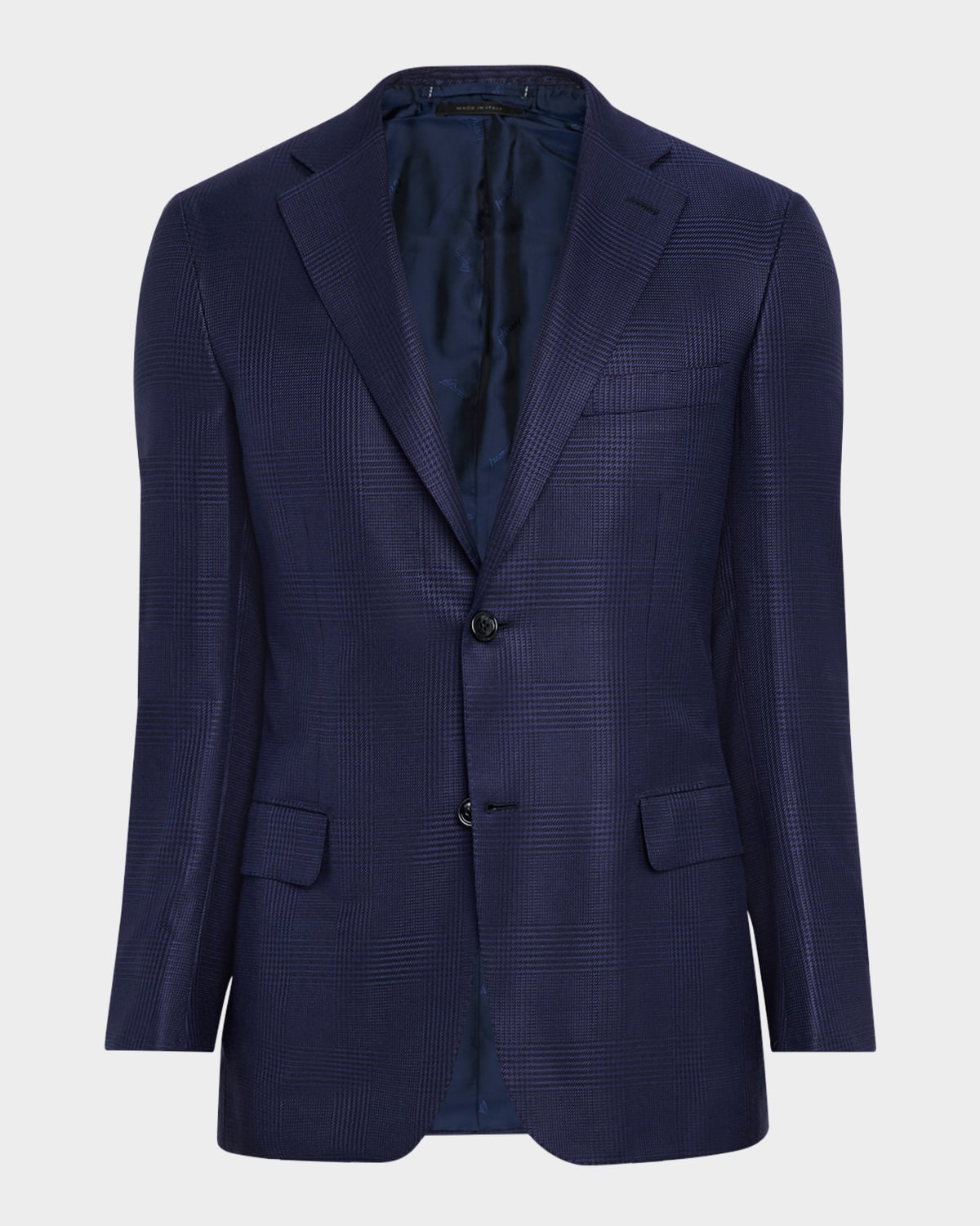 Brioni Men's Tonal Plaid Sport Coat In Royal