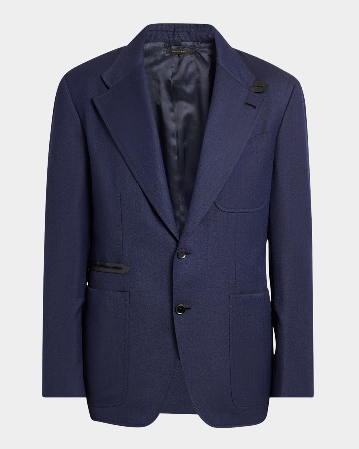 Men's Wool Single-Breasted Travel Sport Coat