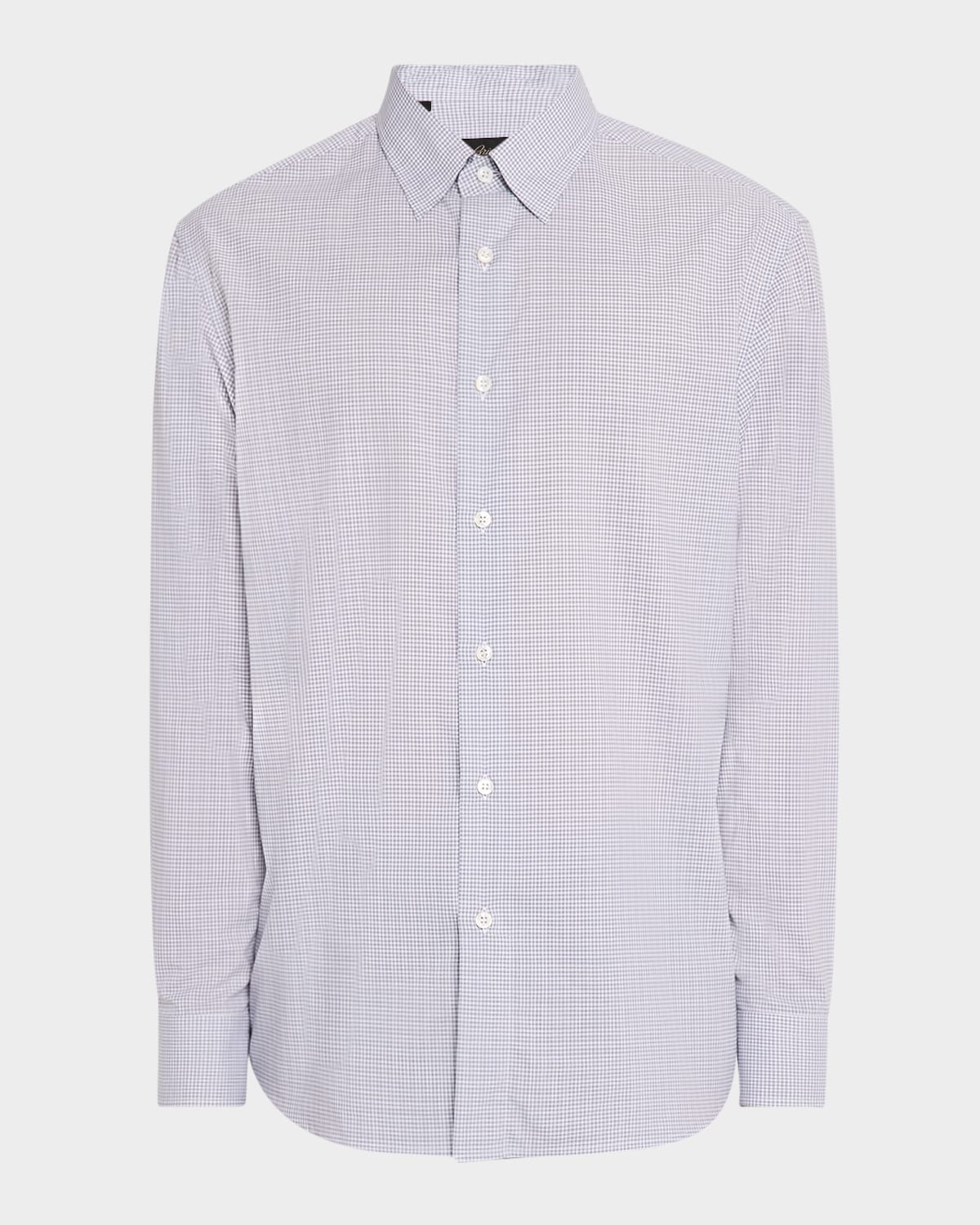 Brioni Men's Cotton Micro-check Sport Shirt In Flannel