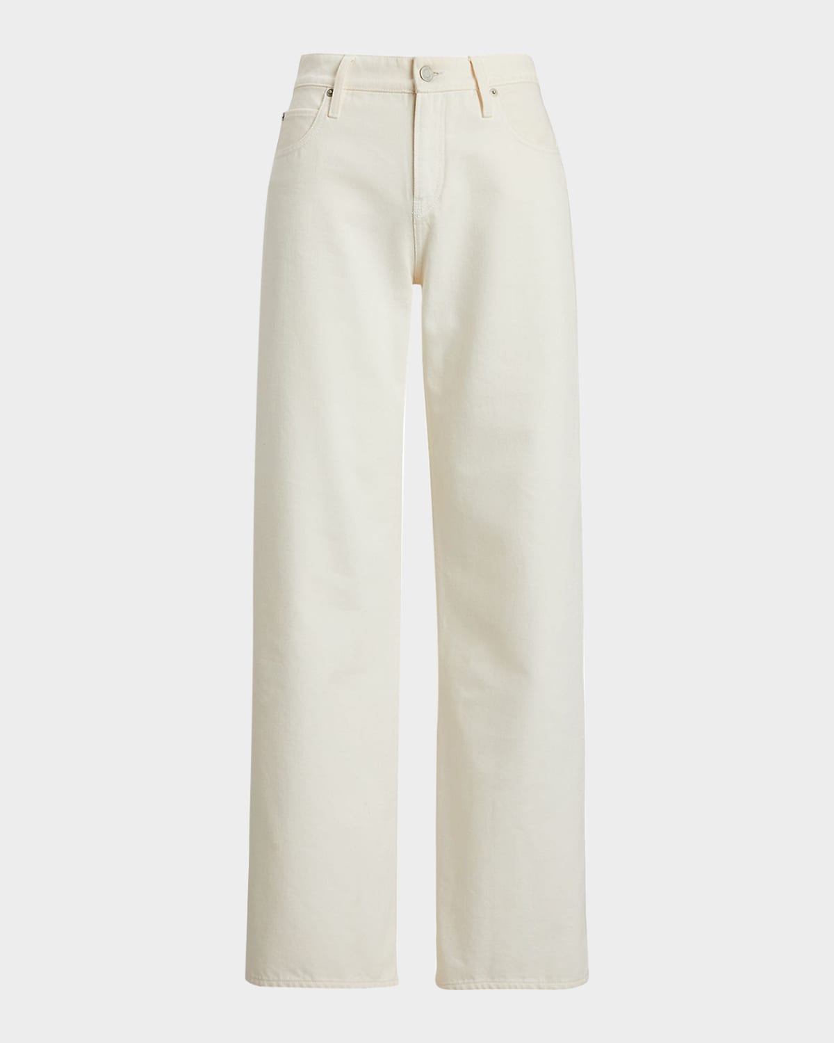 Shop Polo Ralph Lauren Mercer Relaxed Wide-leg Jeans In Glacial Wh