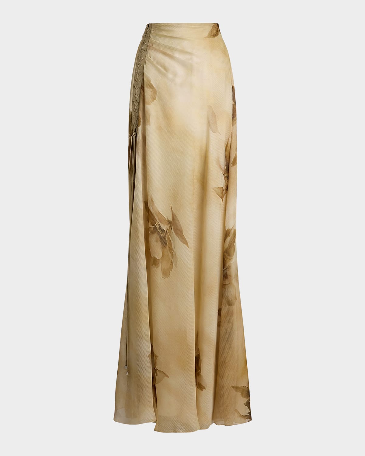 Odera Floral Silk Gauze Maxi Skirt