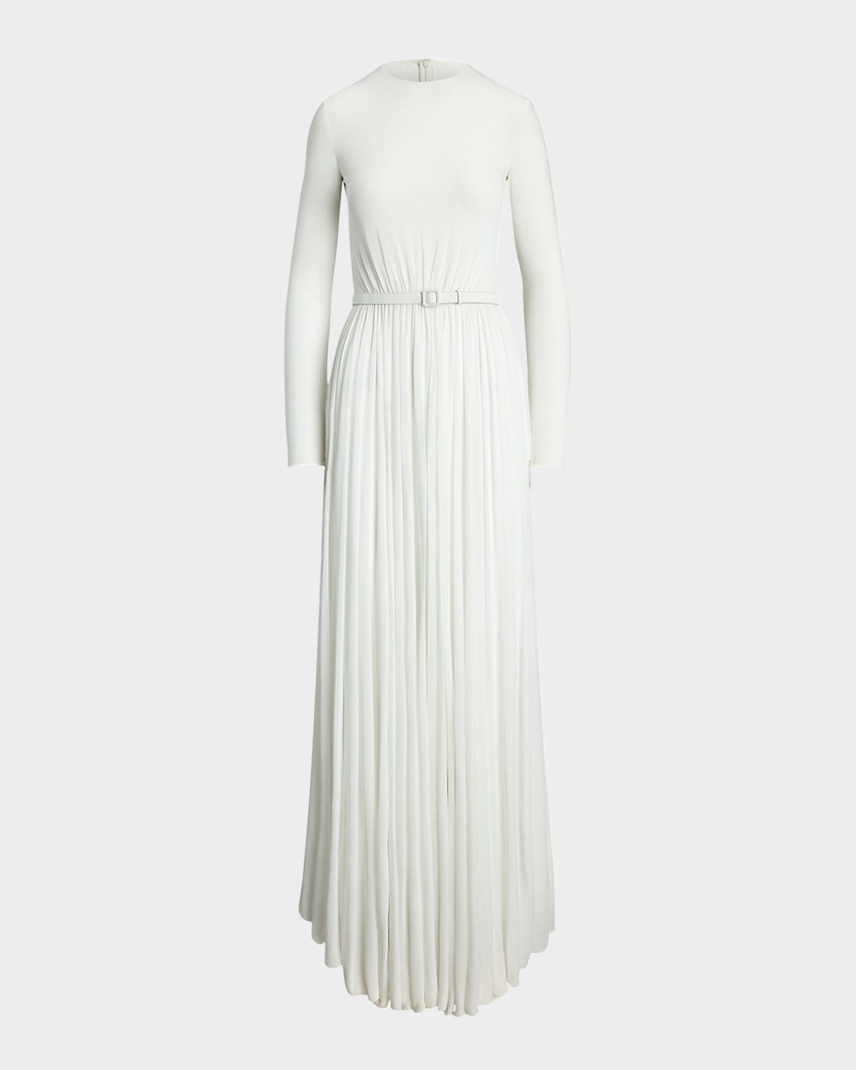Shop Polo Ralph Lauren Shirred Crepe Jersey Day Dress In Natural