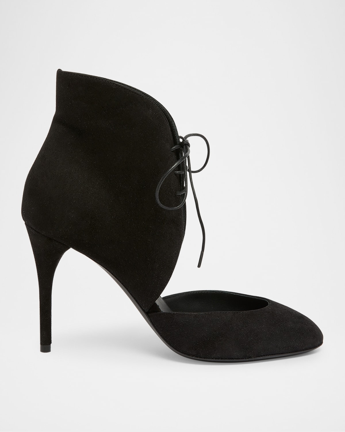 Alaïa Suede Lace-up Stiletto Pumps In Noir