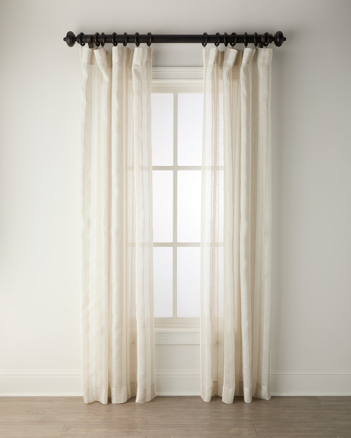 Home Silks Flutter Sheer Drapery Panel, 108" In Natural
