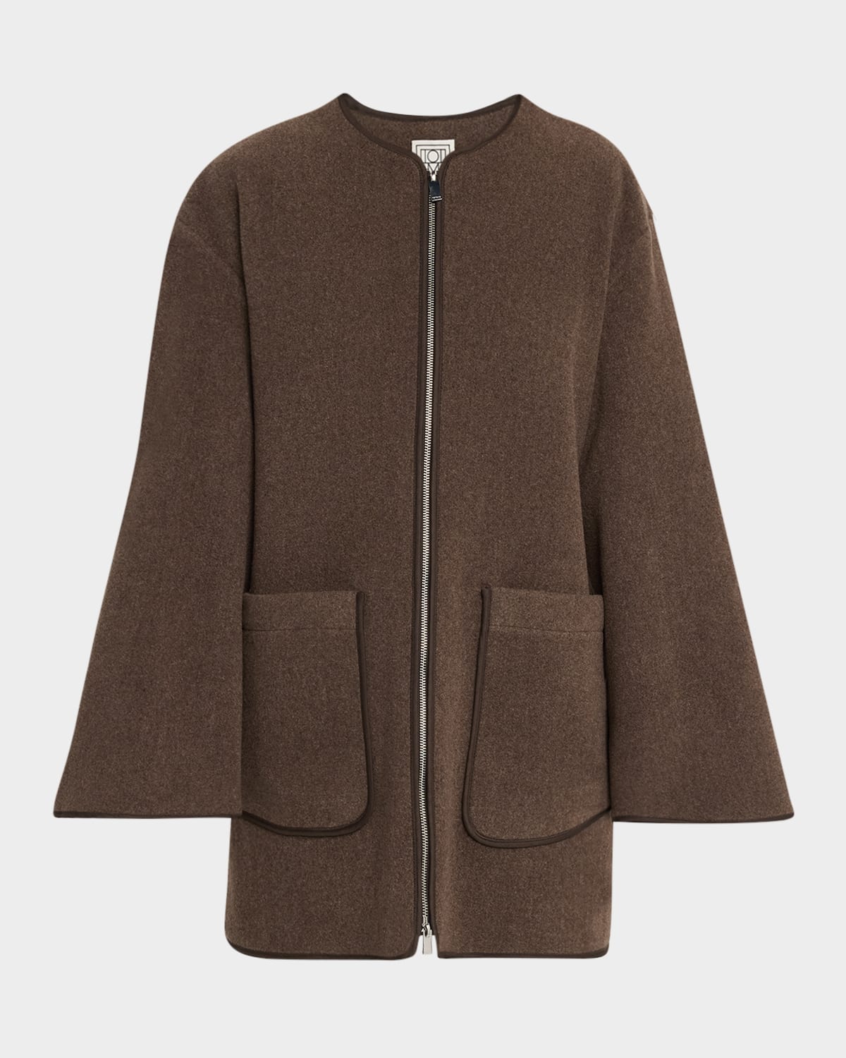 Shop Totême Felted Wool Jacket In Medium Beige