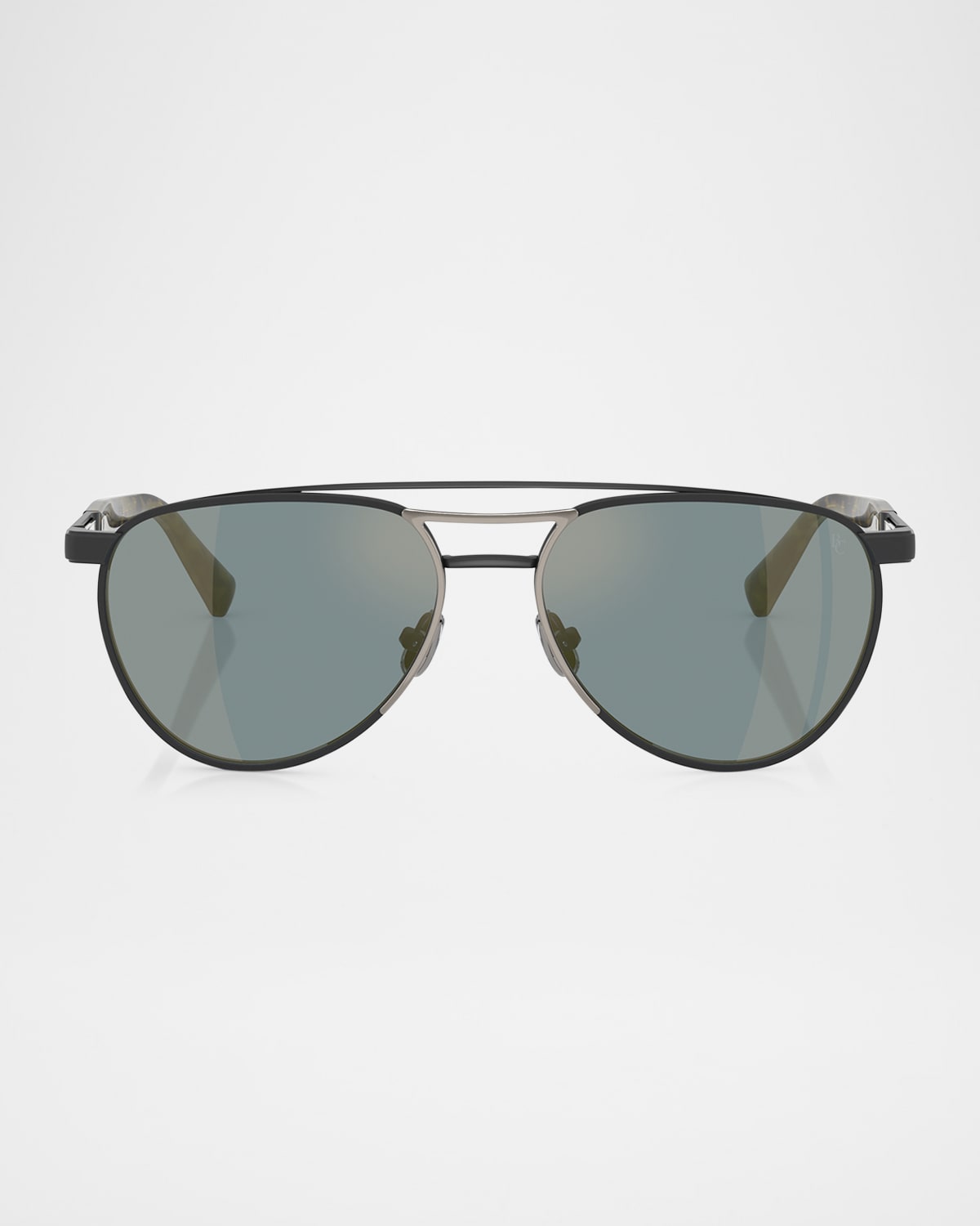 Brunello Cucinelli Men's Bc2007st Aviator Sunglasses In Blue Mirror