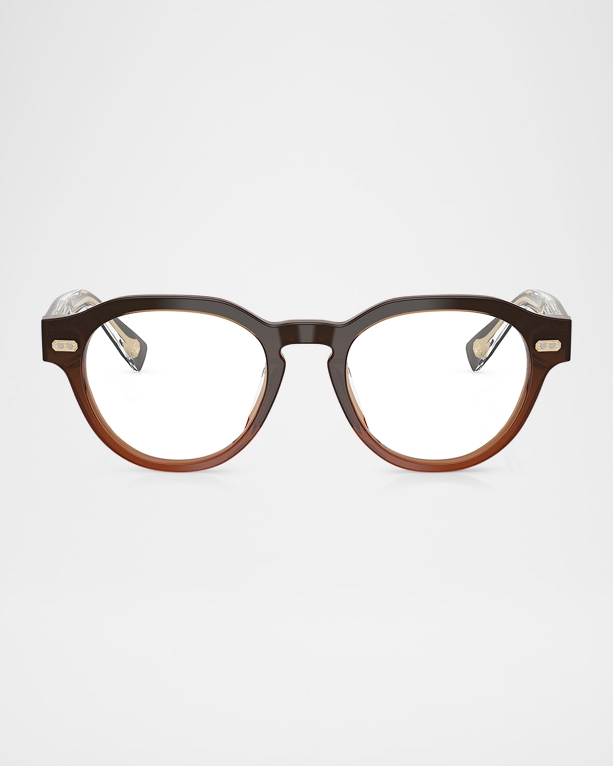 Brunello Cucinelli Men's Bc3007 Round Optical Frames In Blue