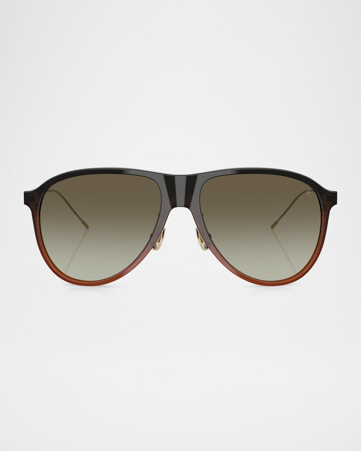 Brunello Cucinelli Pilot-frame Sunglasses In Green Havana