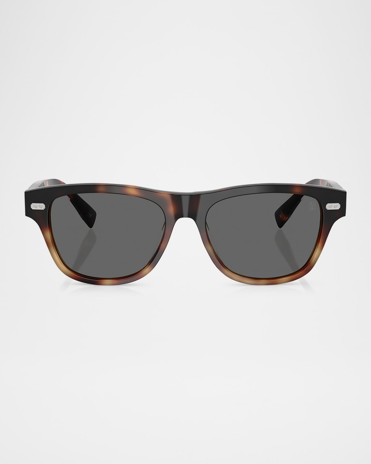 Brunello Cucinelli Men's Bc3005s Rectangular Sunglasses In Havana