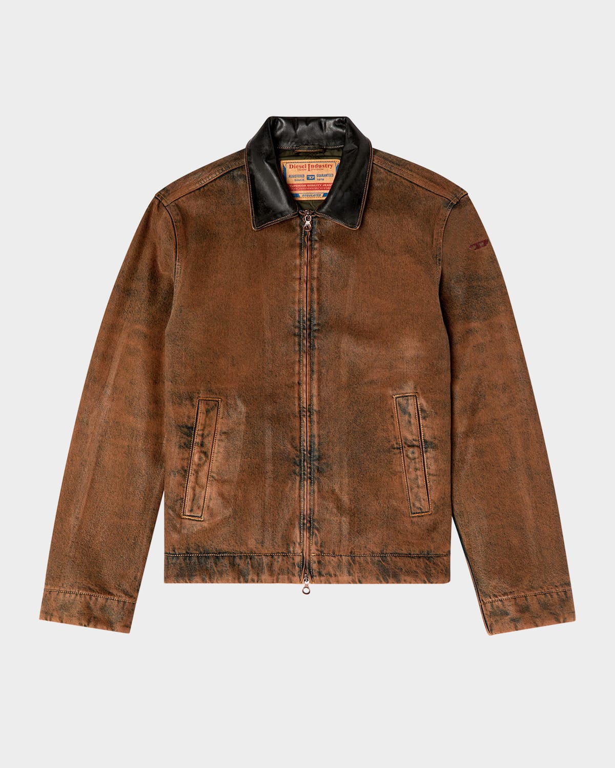 Diesel Brown D-rohe-s Denim Jacket In Brown
