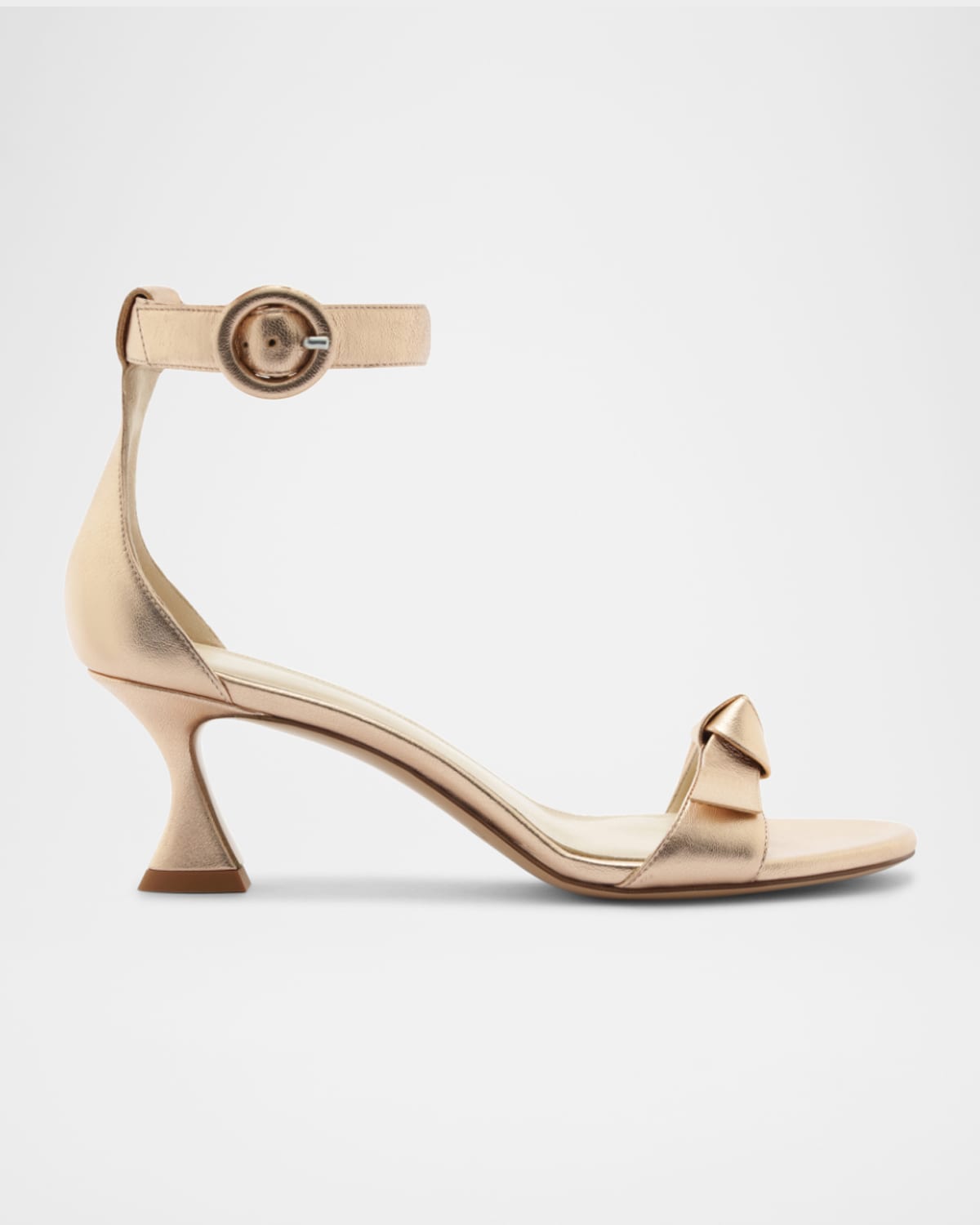 ALEXANDRE BIRMAN CLARITA LEATHER BOW ANKLE-STRAP SANDALS 