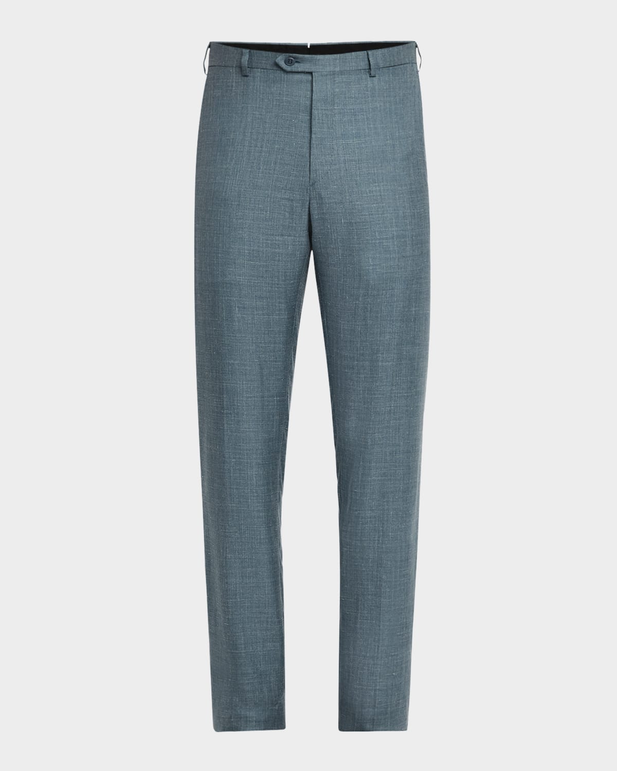 Brioni Men's Tigullio Flat-front Twill Trousers In Teal