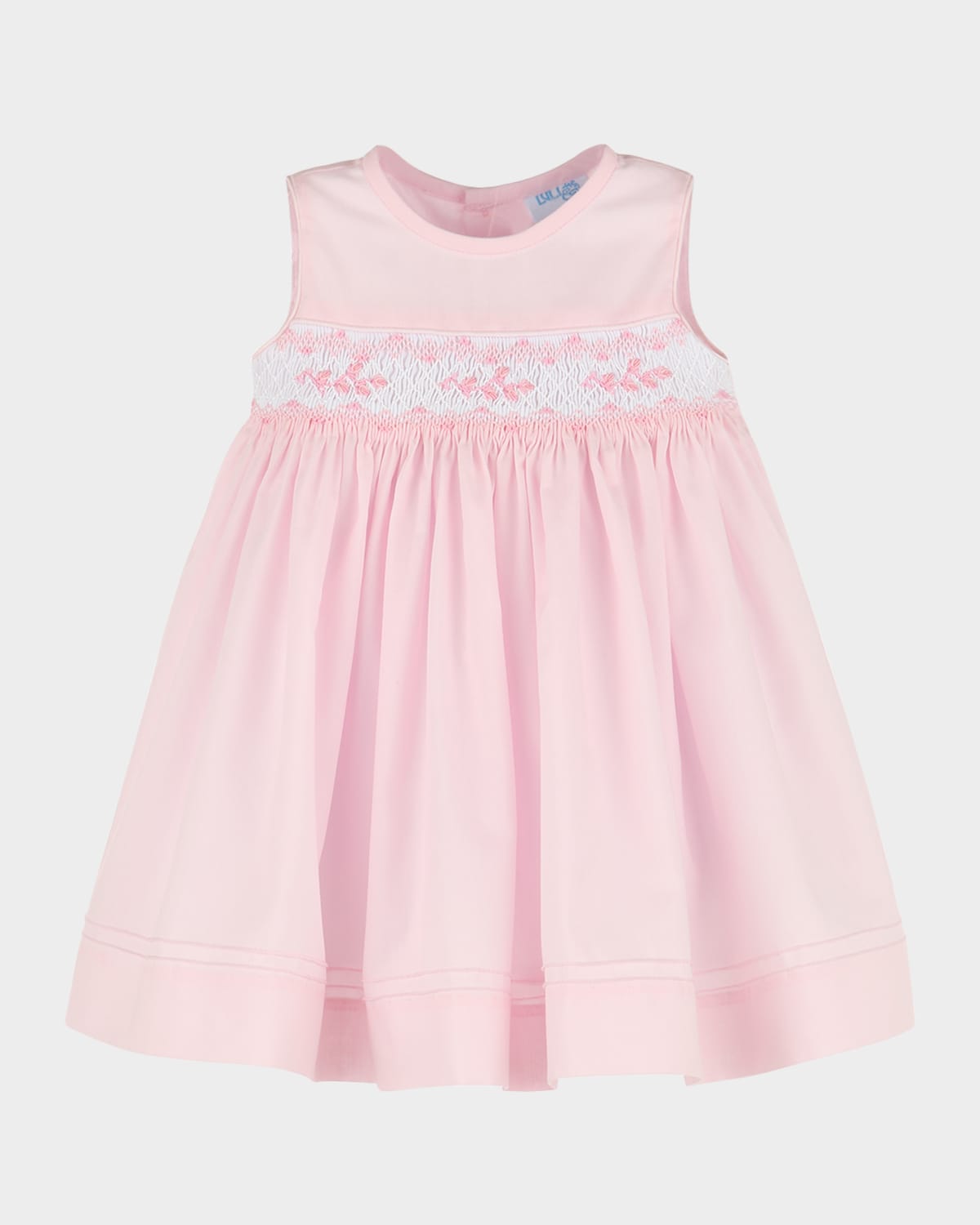 Luli & Me Girl's Smocked A-line Dress In Pink