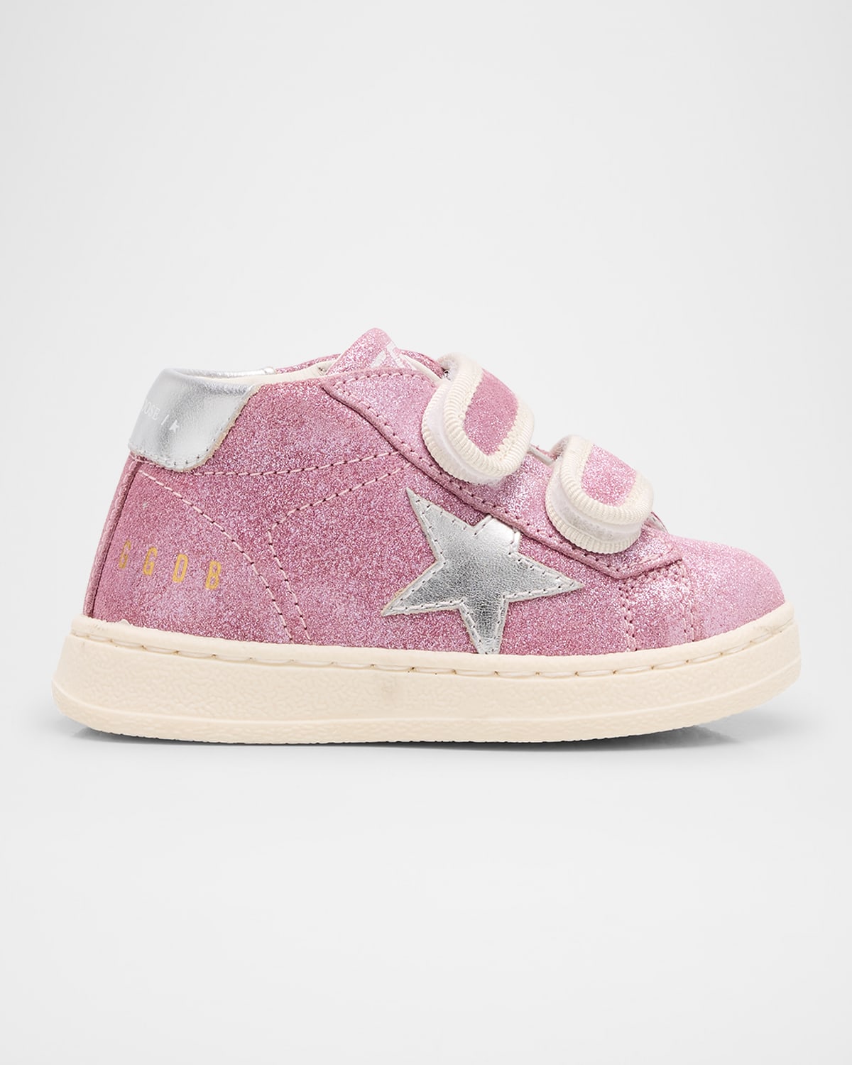 Golden Goose Girl's Metallic Logo-print Low Top Sneakers, Baby/toddlers In Pinksilver