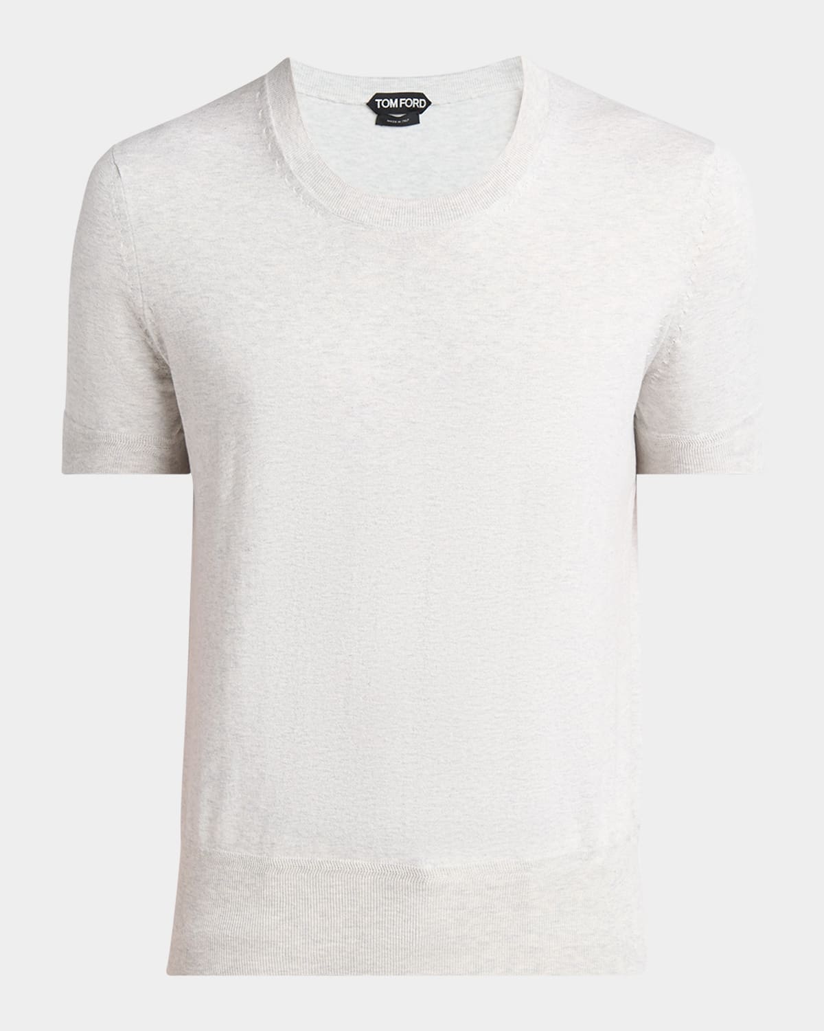 Men's Cotton Short-Sleeve Crewneck Sweater
