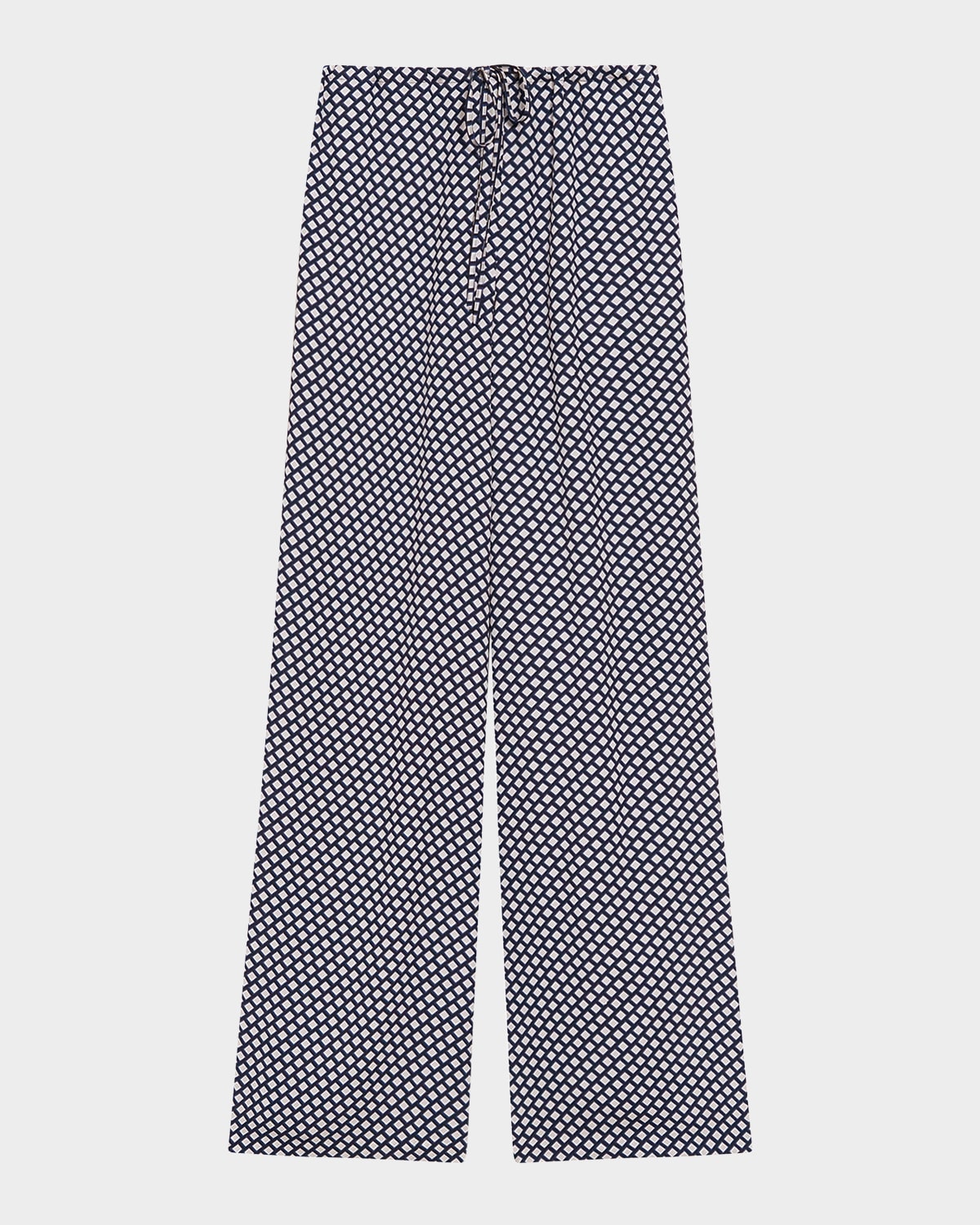 Theory Geometric Drawstring Pull-on Pants In Spphre Mlt