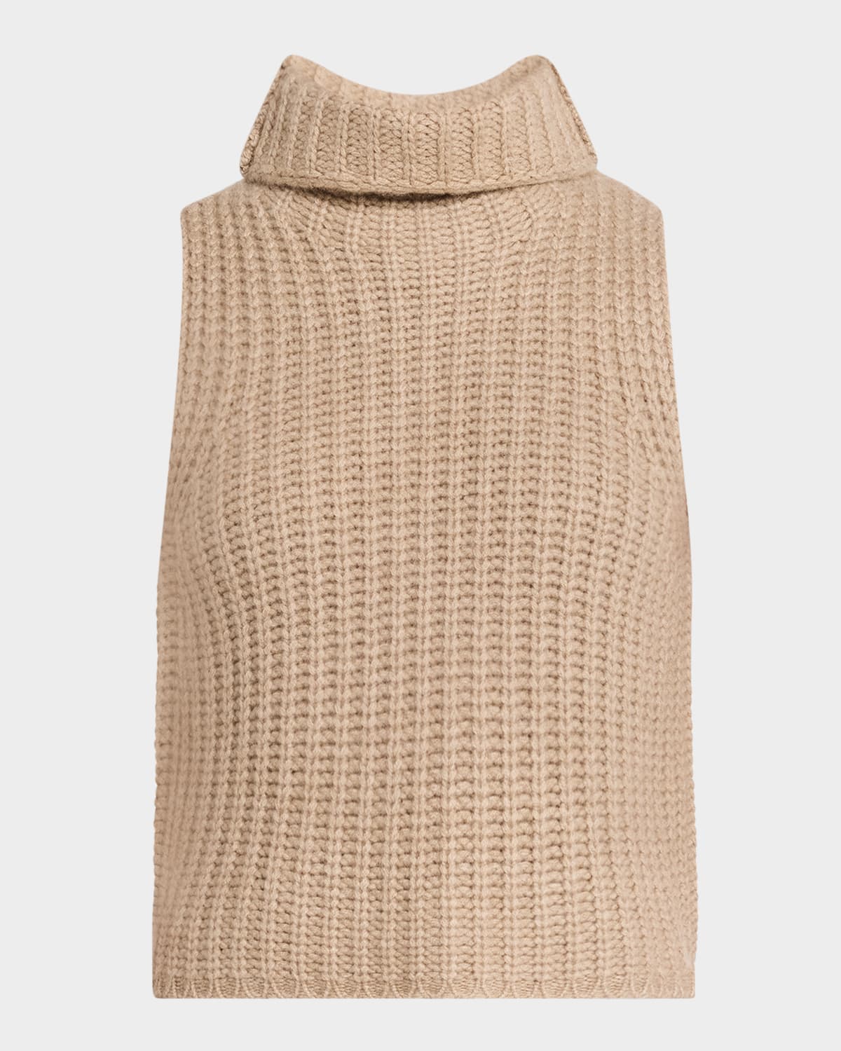 SABLYN CASHMERE CROPPED TURTLENECK SWEATER VEST 