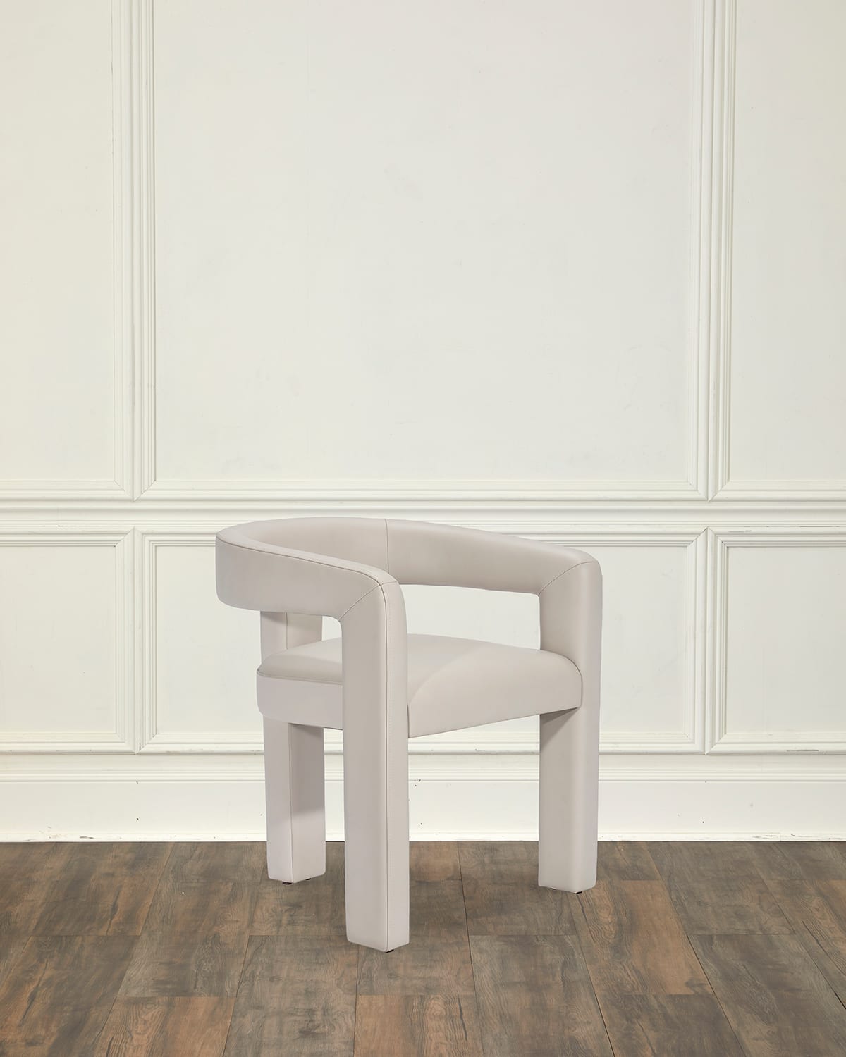 Interlude Home Avery Vegan Leather Dining Side Chair In St Tropez Grey