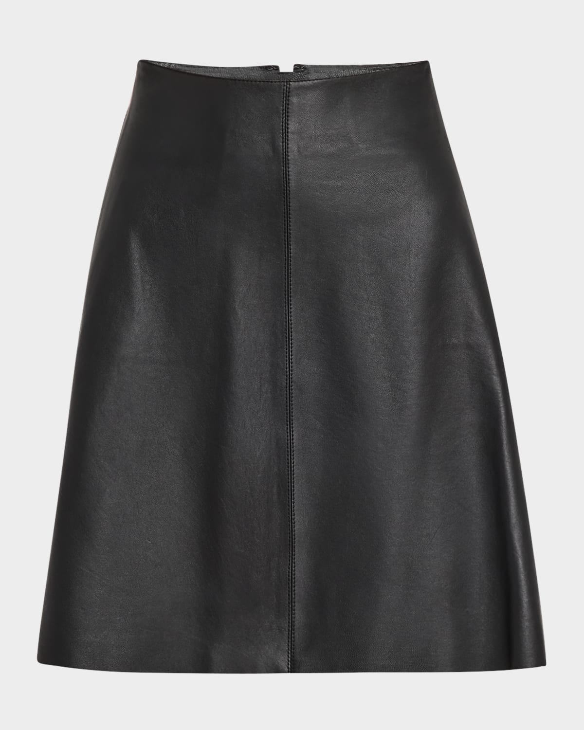 Leather A-Line Skirt