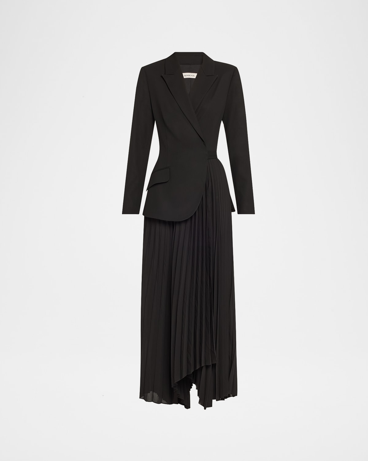 Simkhai Ambretta Crepe Combo Blazer Dress In Black