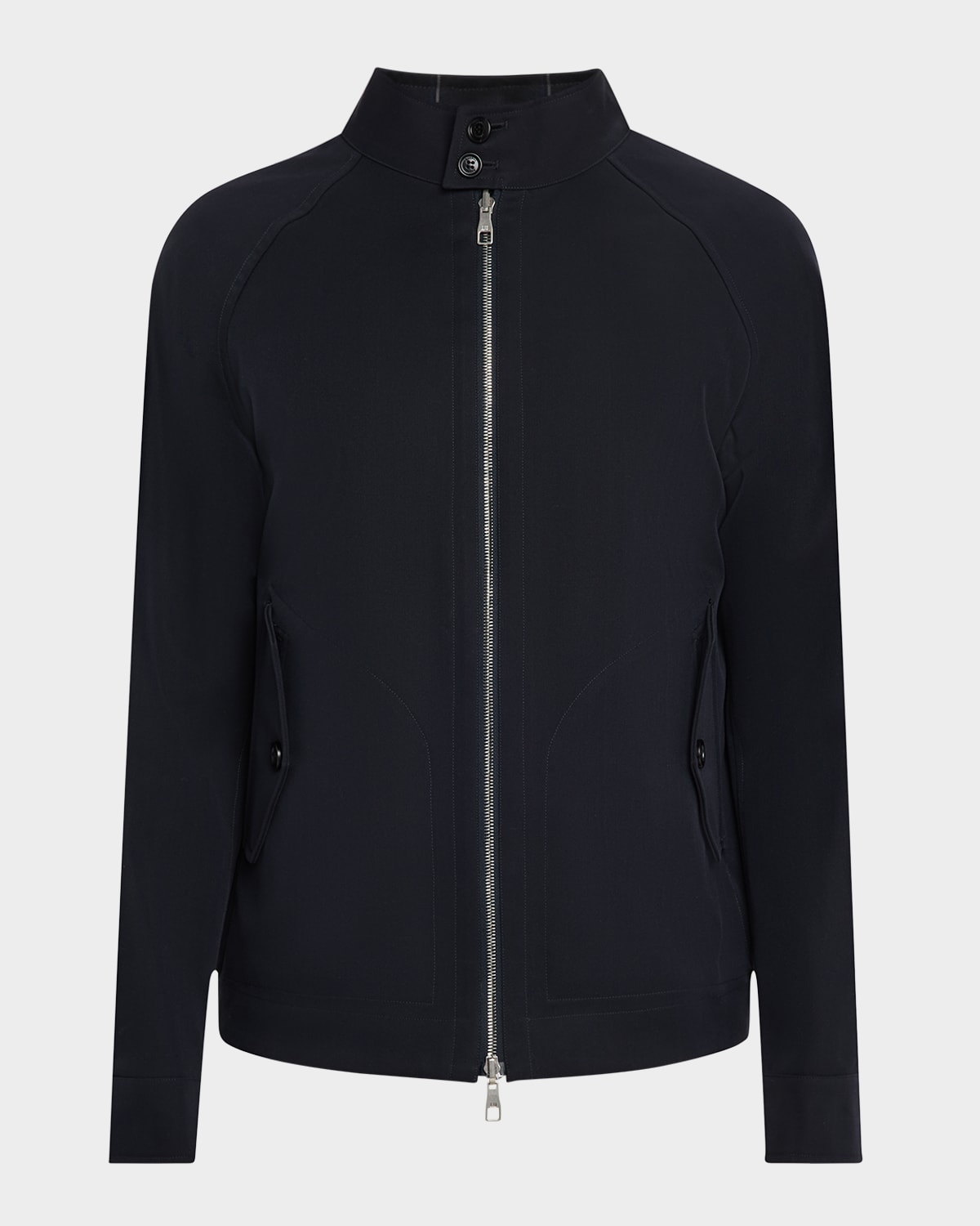 DUNHILL MEN'S HARRINGTON REVERSIBLE COTTON FULL-ZIP JACKET 
