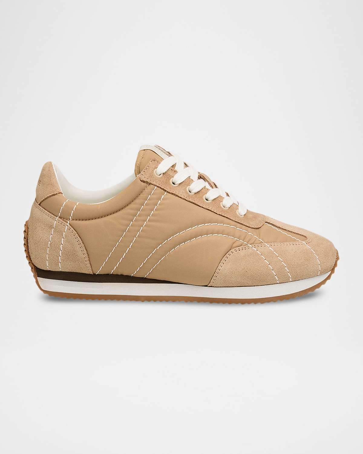 Totême Toteme Nylon Low-top Sneakers In Beige
